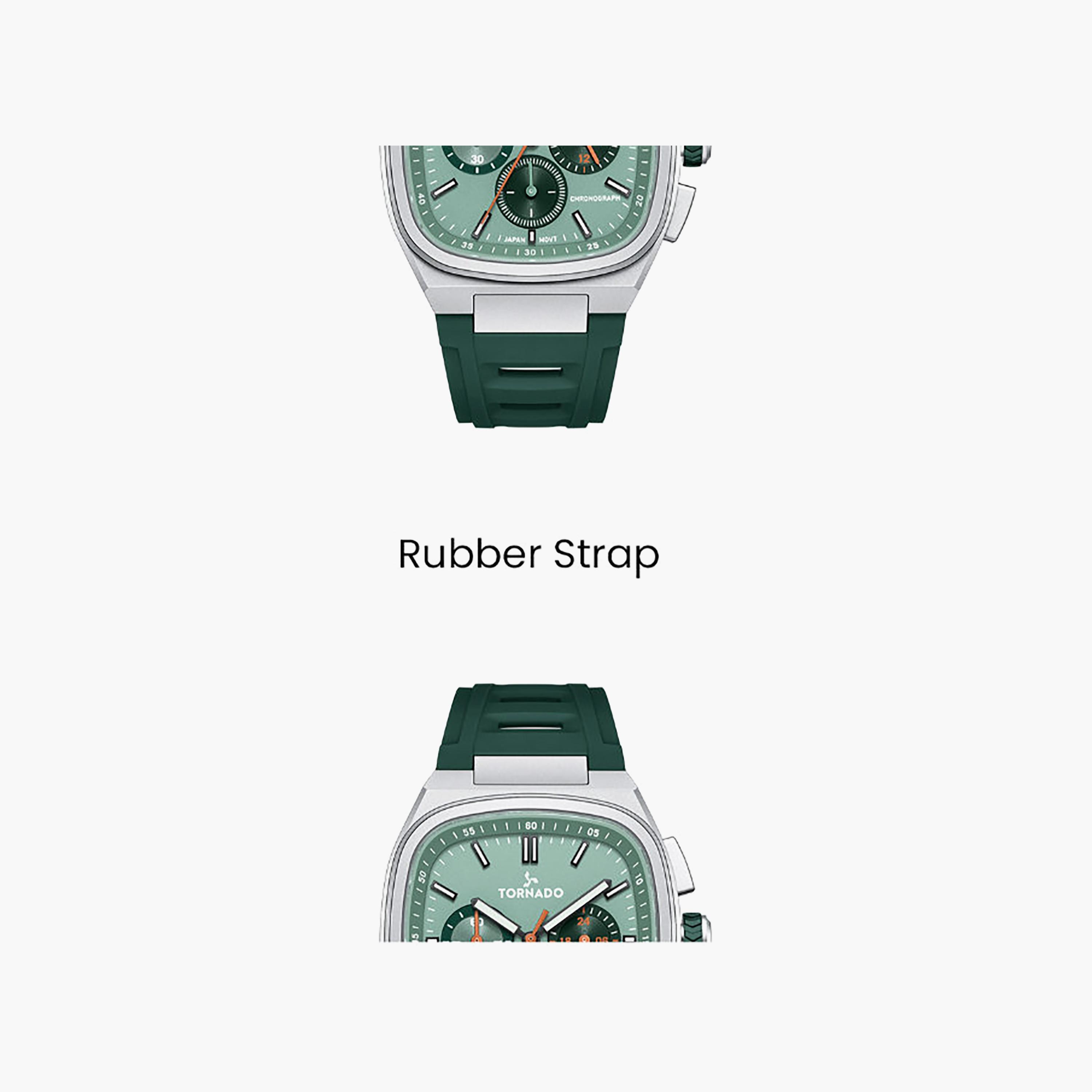 Tornado Men's 42MM Green Chronograph Rubber Watch | T26102-SRGG-men-watchesandjewellery-watches-image-5