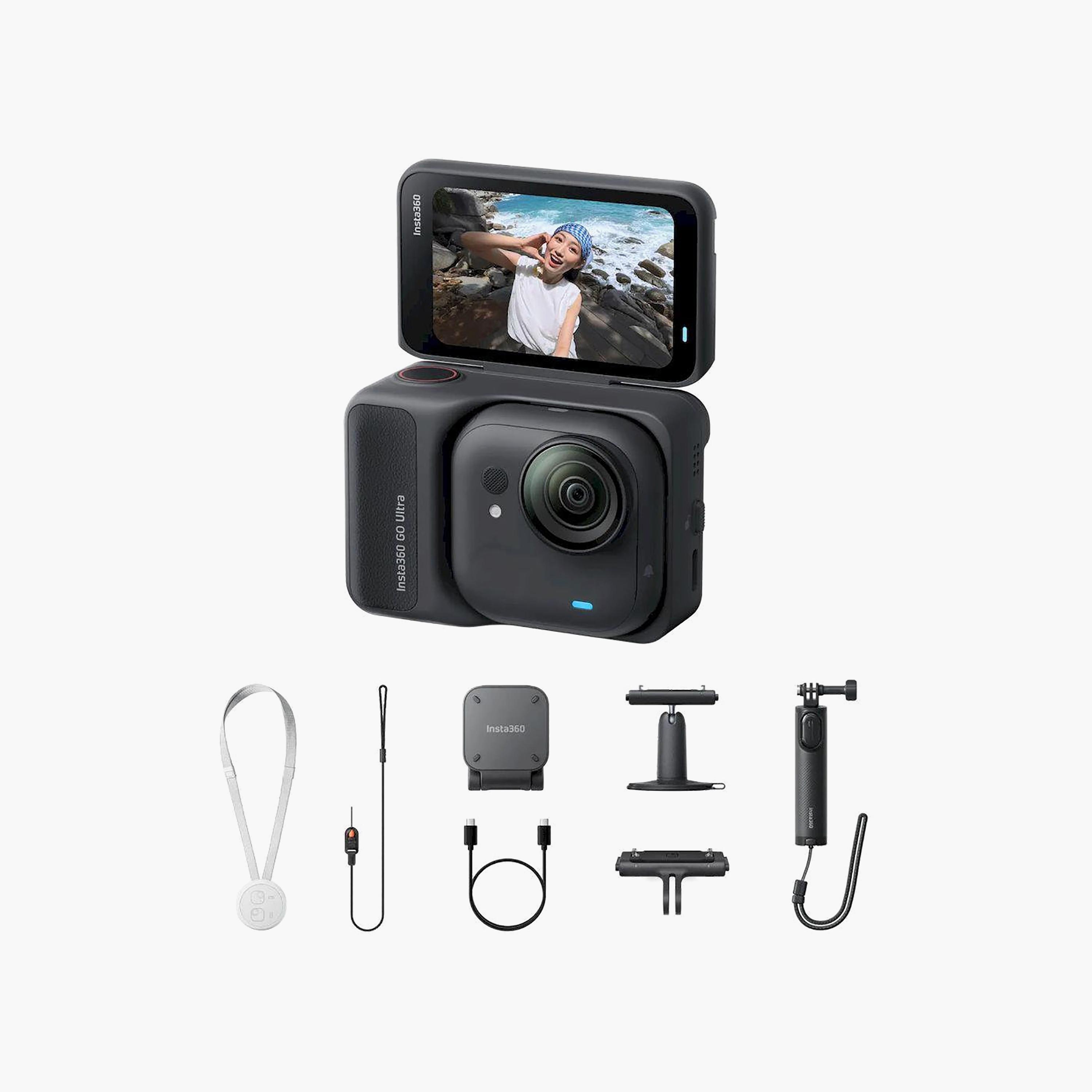 Insta 360 Go Ultra Action Camera - Creator Bundle Midnight Black | I04CINSABEABB-electronics-camera-image-1
