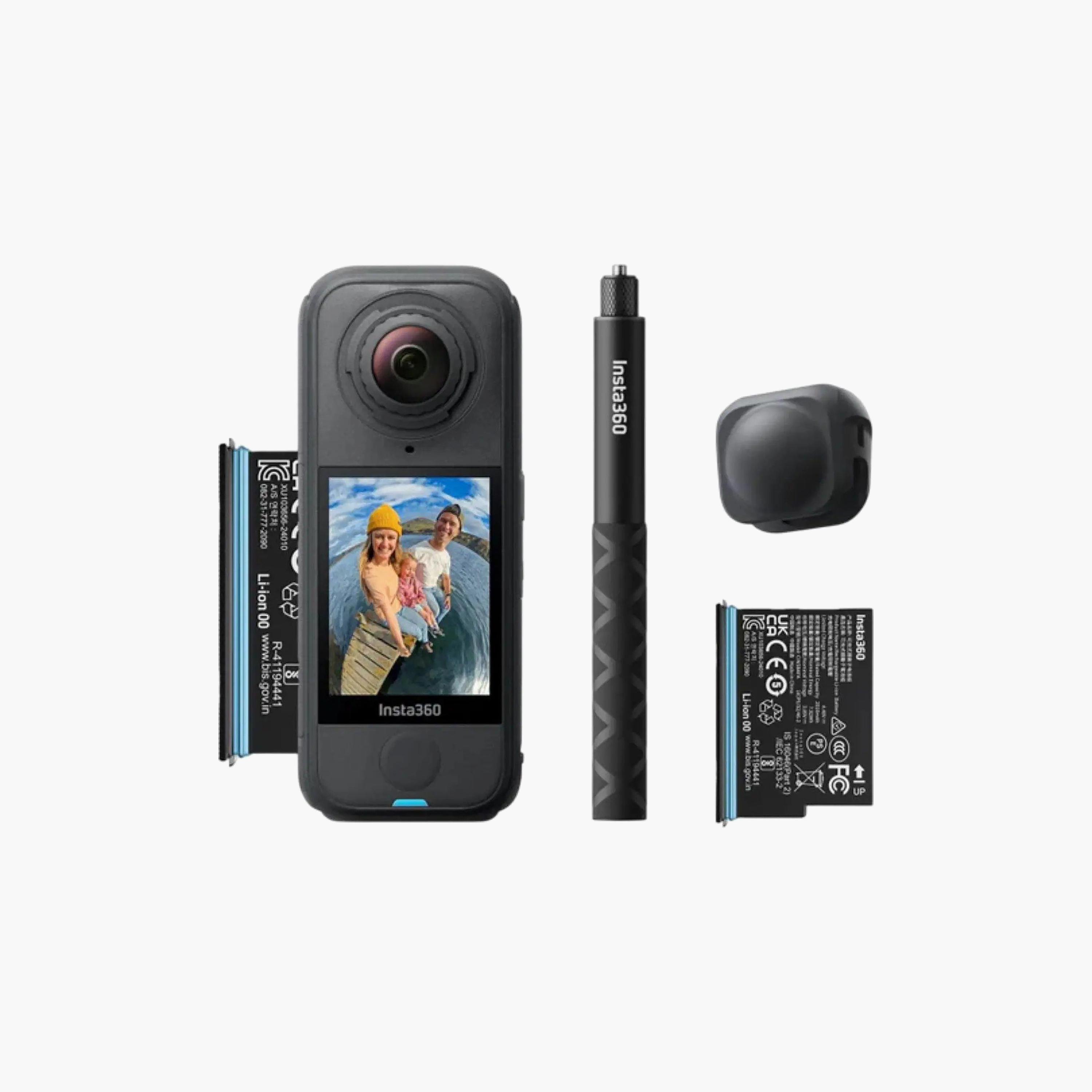 Insta 360 X4 Air Graphite Black Action Camera Starter Bundle | I04CINSAAFA-electronics-camera-image-1