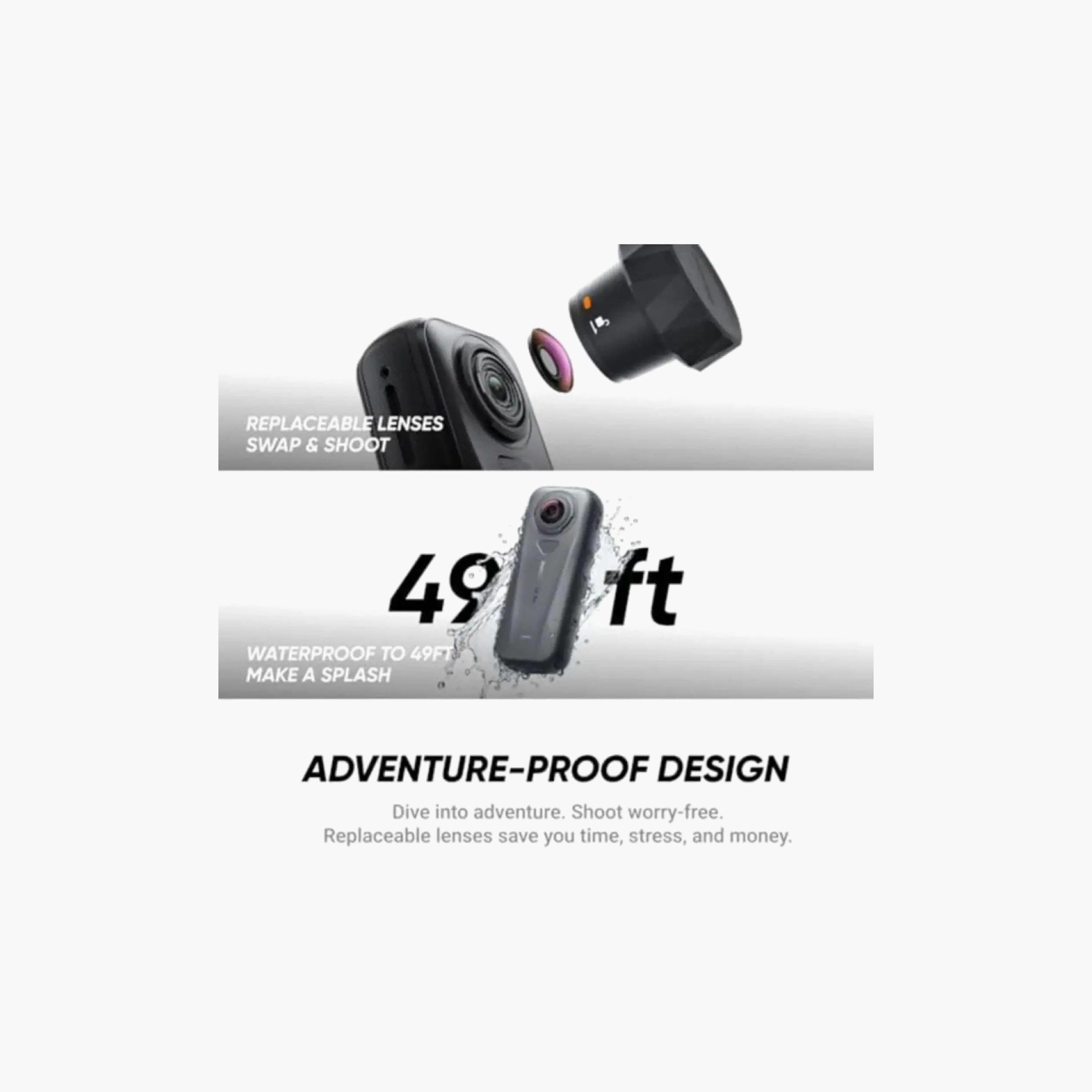 Insta 360 X4 Air Graphite Black Action Camera Starter Bundle | I04CINSAAFA-electronics-camera-image-3