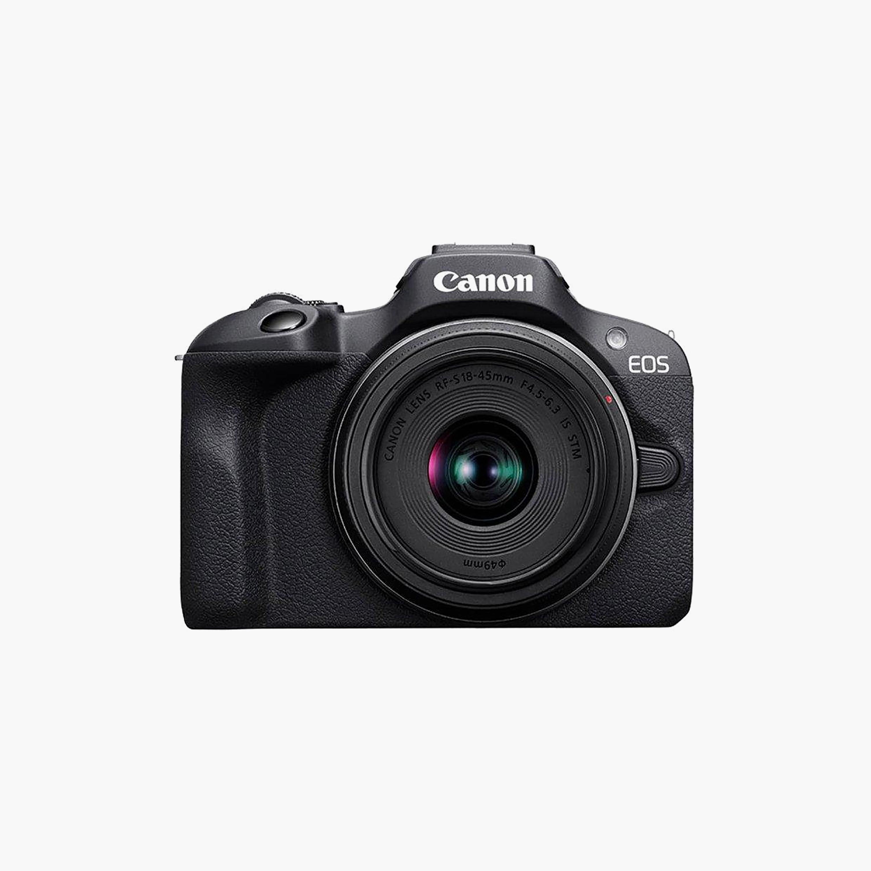 كاميرا "كانون EOS R100" بدون مرآة مع عدسات 18-45 ملم و 75-300 ملم - أسود-electronics-camera-image-1