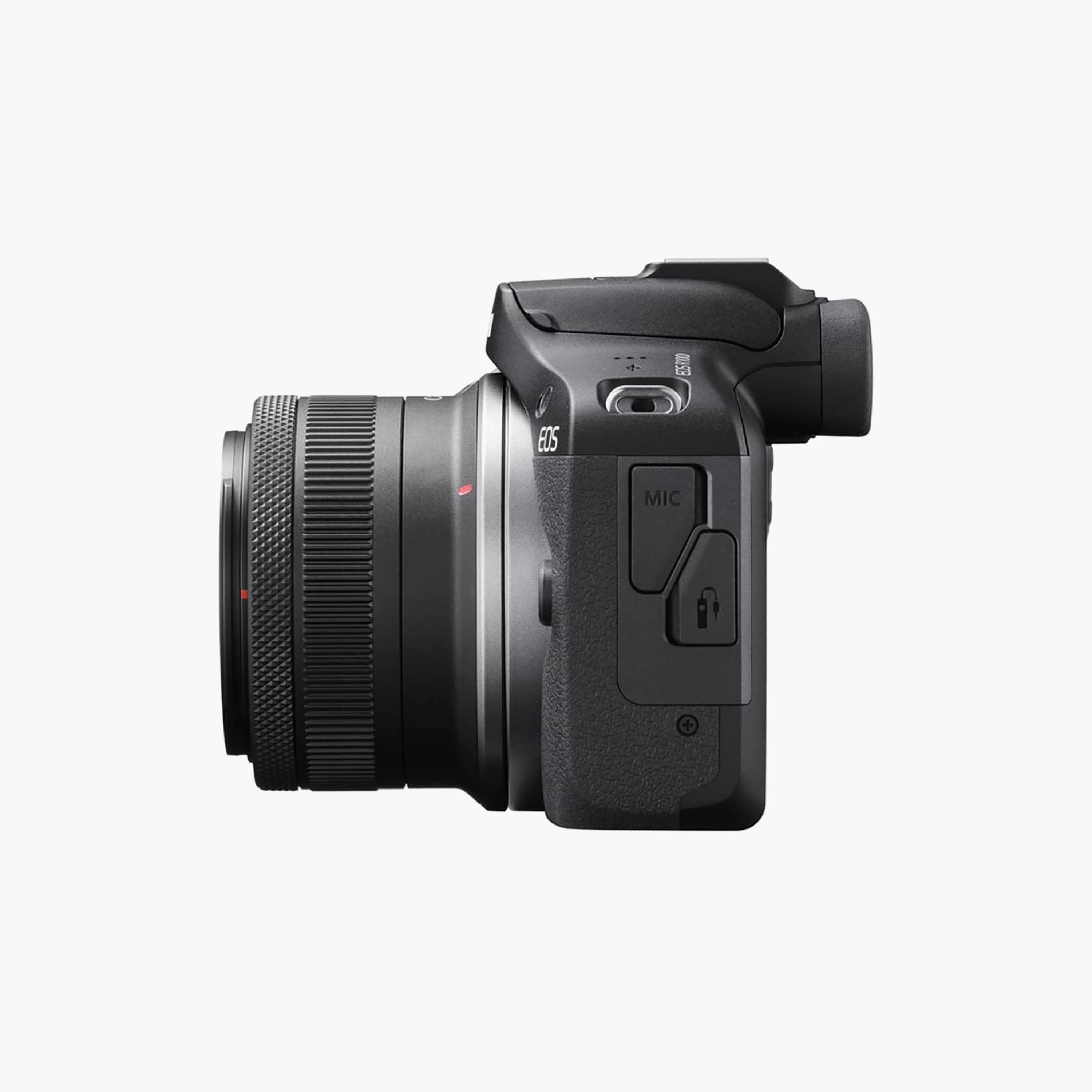 كاميرا "كانون EOS R100" بدون مرآة مع عدسات 18-45 ملم و 75-300 ملم - أسود-electronics-camera-image-3