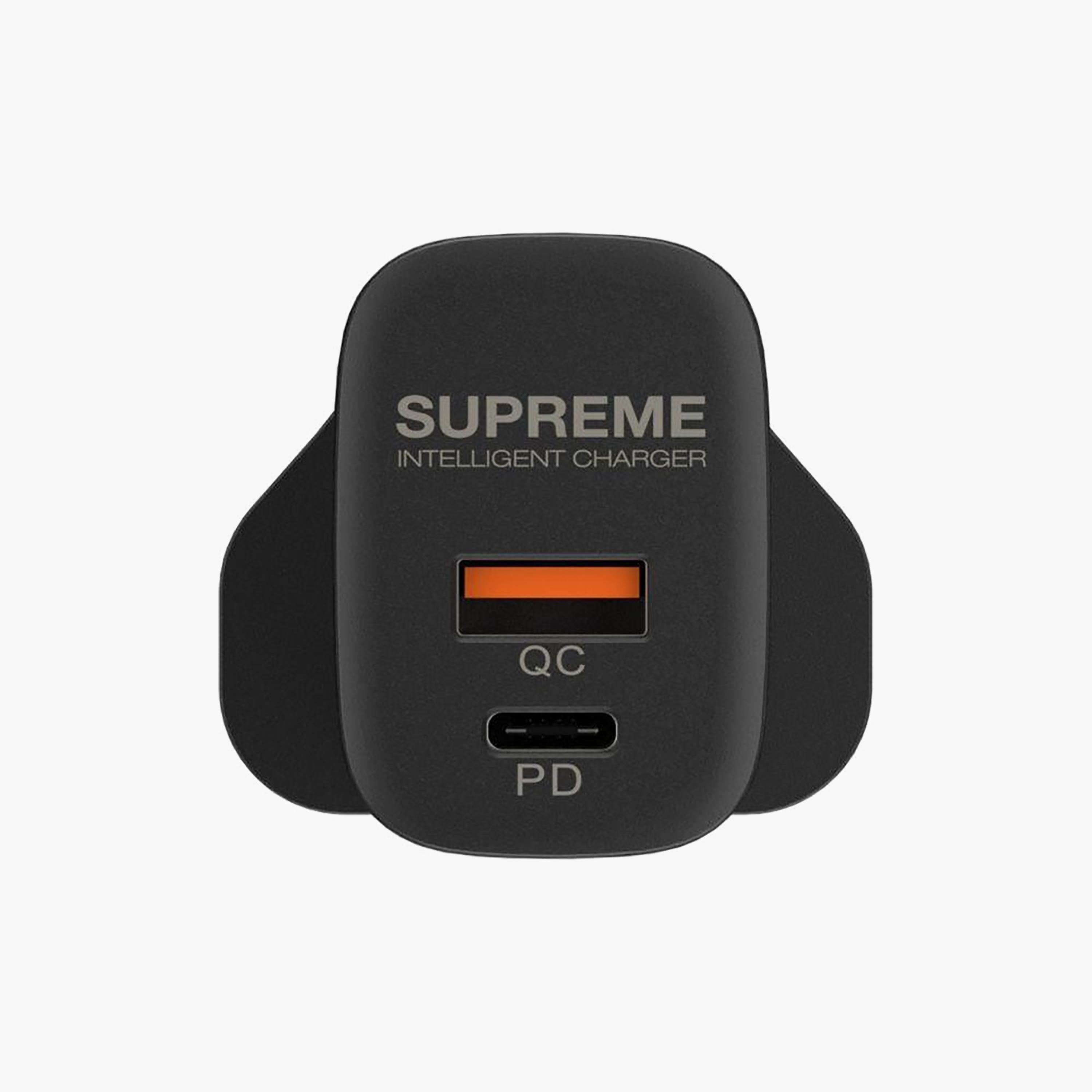 شاحن "سوبريم برو" بمنفذ مزدوج قوة 20 واط - أسود من أمايزينج ثينج-electronics-accessories-mobileaccesories-image-1