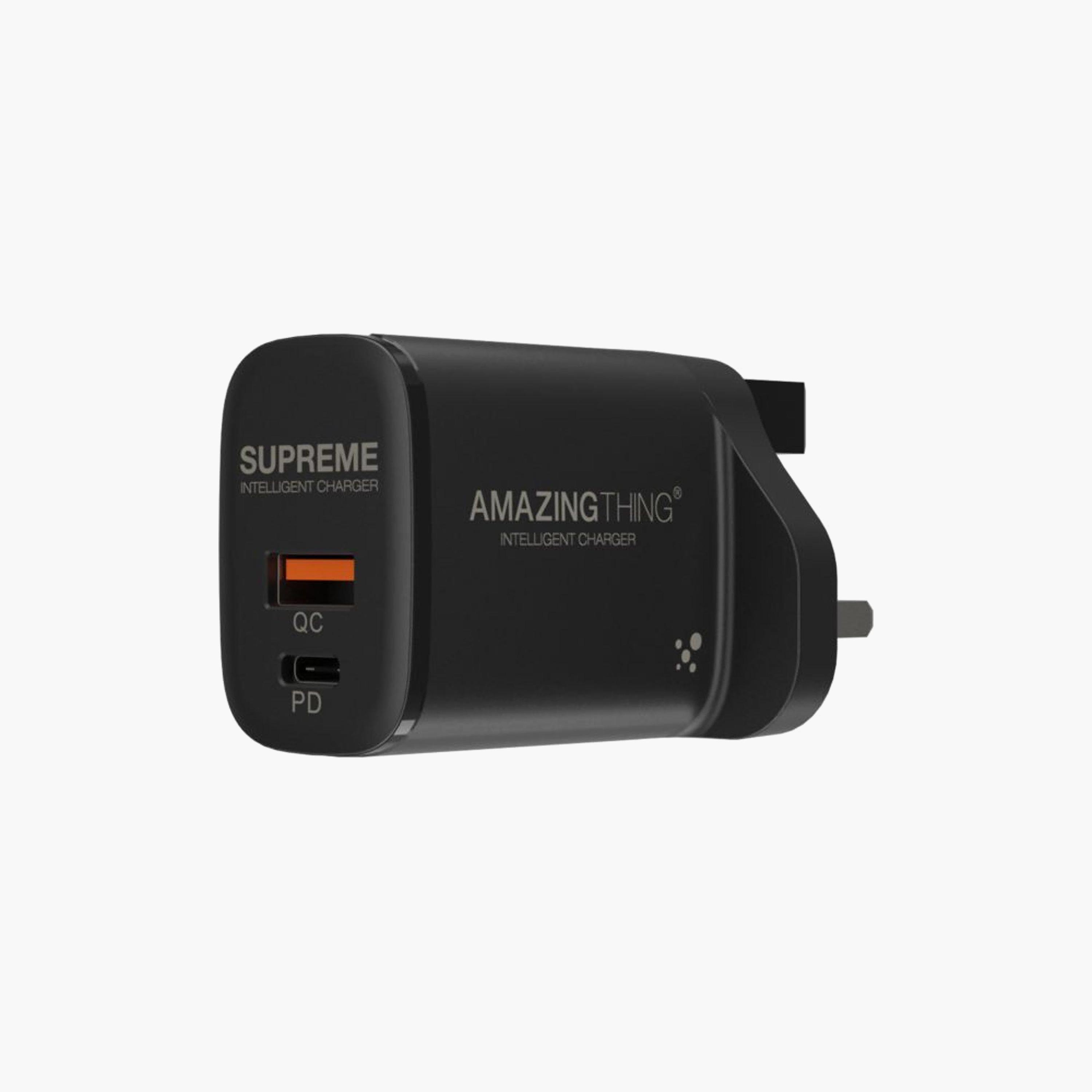 شاحن "سوبريم برو" بمنفذ مزدوج قوة 20 واط - أسود من أمايزينج ثينج-electronics-accessories-mobileaccesories-image-3