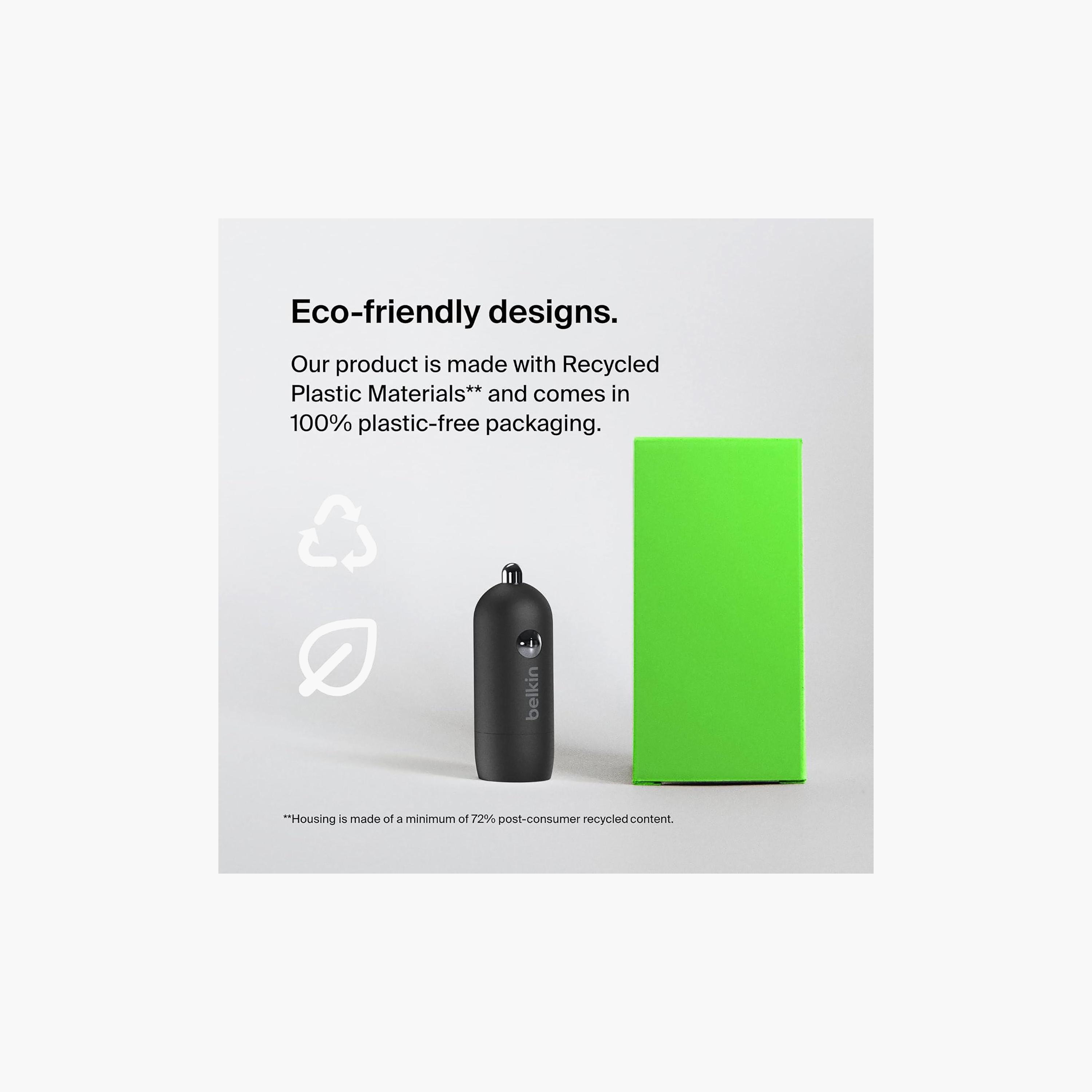 شاحن سيارة بقوة 30 واط مع كابل "لايتنينج" إلى "USB-C" بطول 4 أقدام - أسود من بيلكن-electronics-accessories-mobileaccesories-image-6