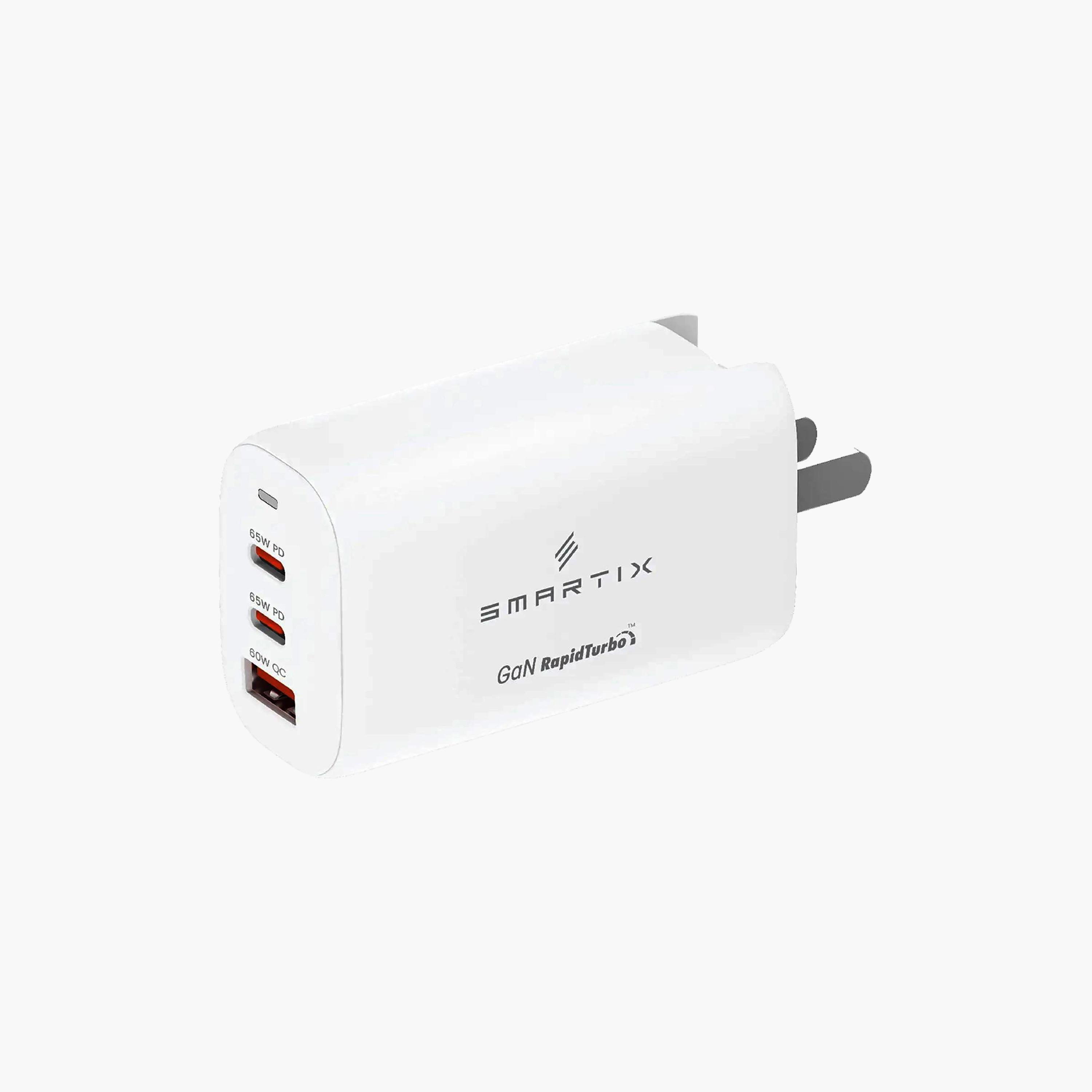 محول حائط "سمارتكس بريميوم" برأس بريطاني، قوة 65 واط تقنية "غان" - أبيض-electronics-accessories-mobileaccesories-image-2