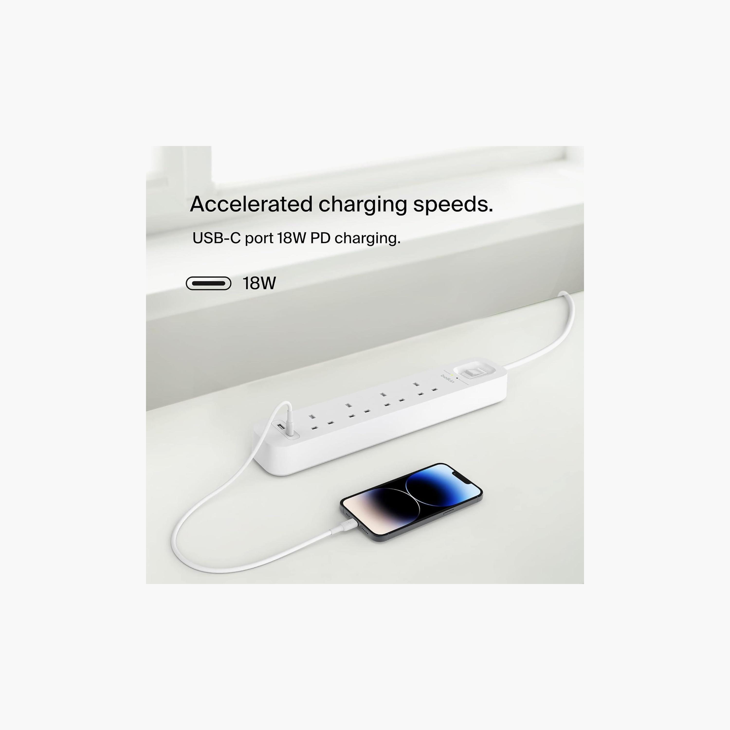 مشترك كهرباء رباعي المنافذ بقوة 18 واط من بيلكن-electronics-portabledevices-image-3