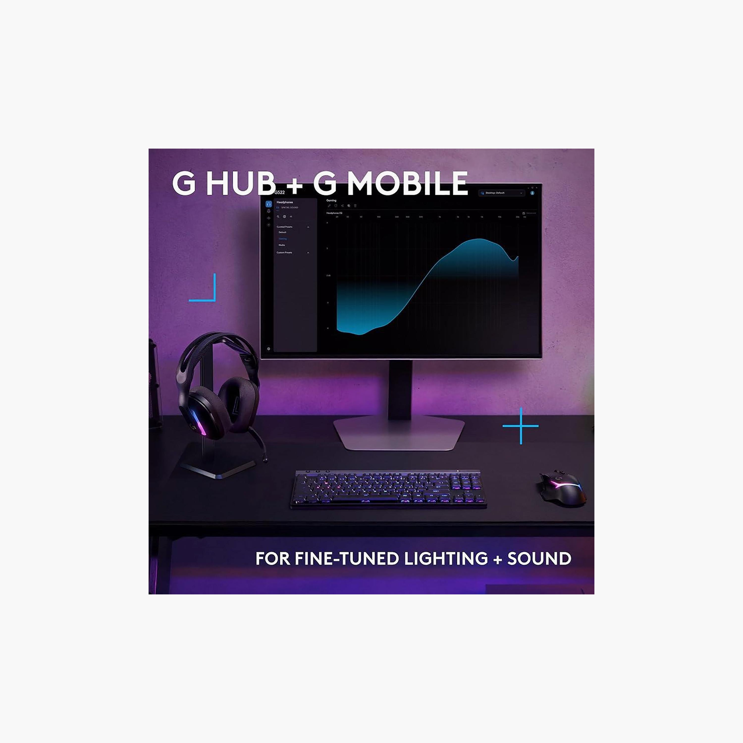 Logitech G522 LIGHTSPEED Wireless Gaming Headset Lightsync RGB Tri Connectivity Black-electronics-headphonesandearphones-image-6