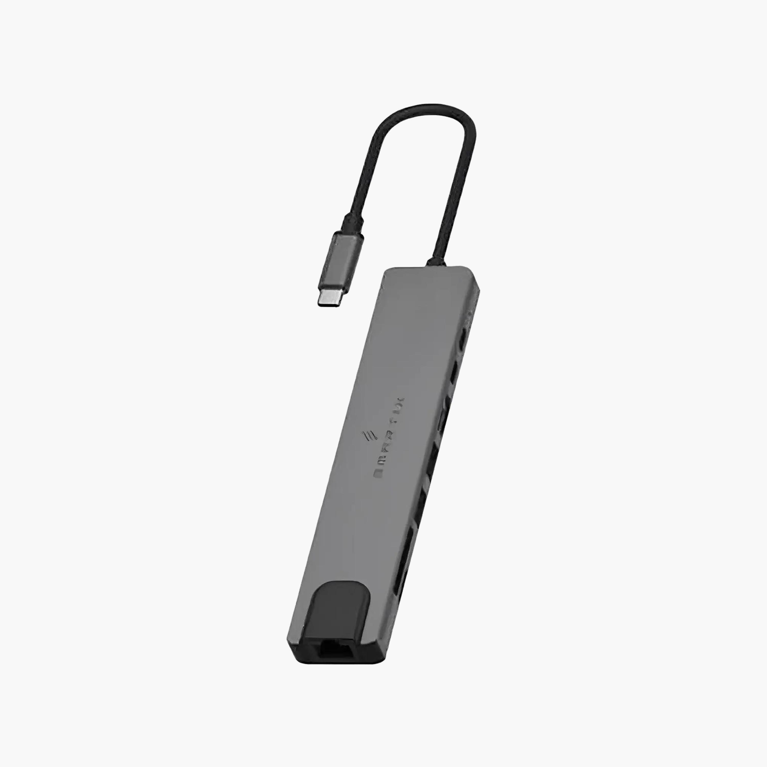 موصل "هب" بريميوم 8 في 1 منفذ "USB-C" - رمادي من سمارتكس-electronics-accessories-computeraccesories-image-3