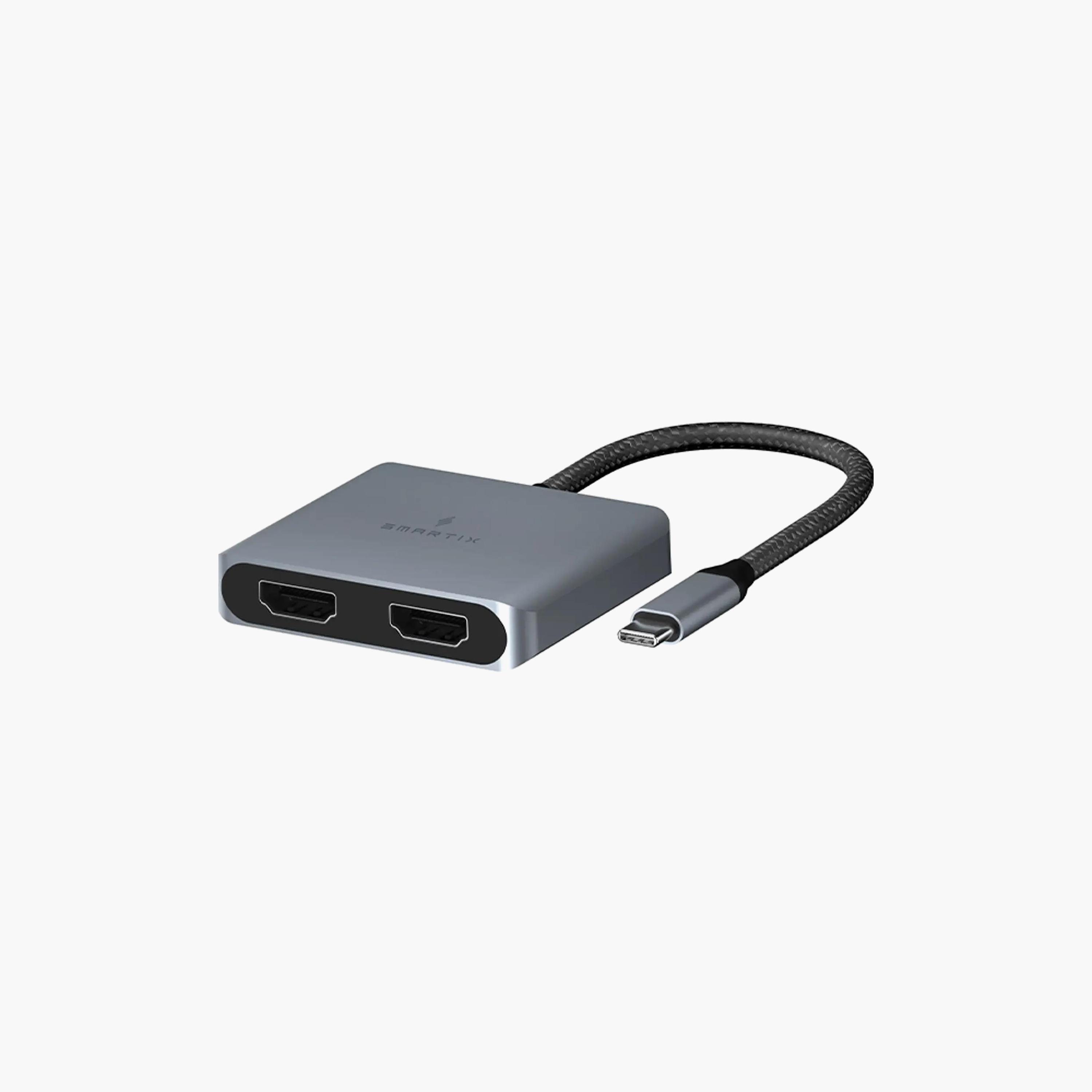 Smartix Premium Dual HDMI Hub With Cable Grey | SMHBC2N-electronics-accessories-computeraccesories-image-2
