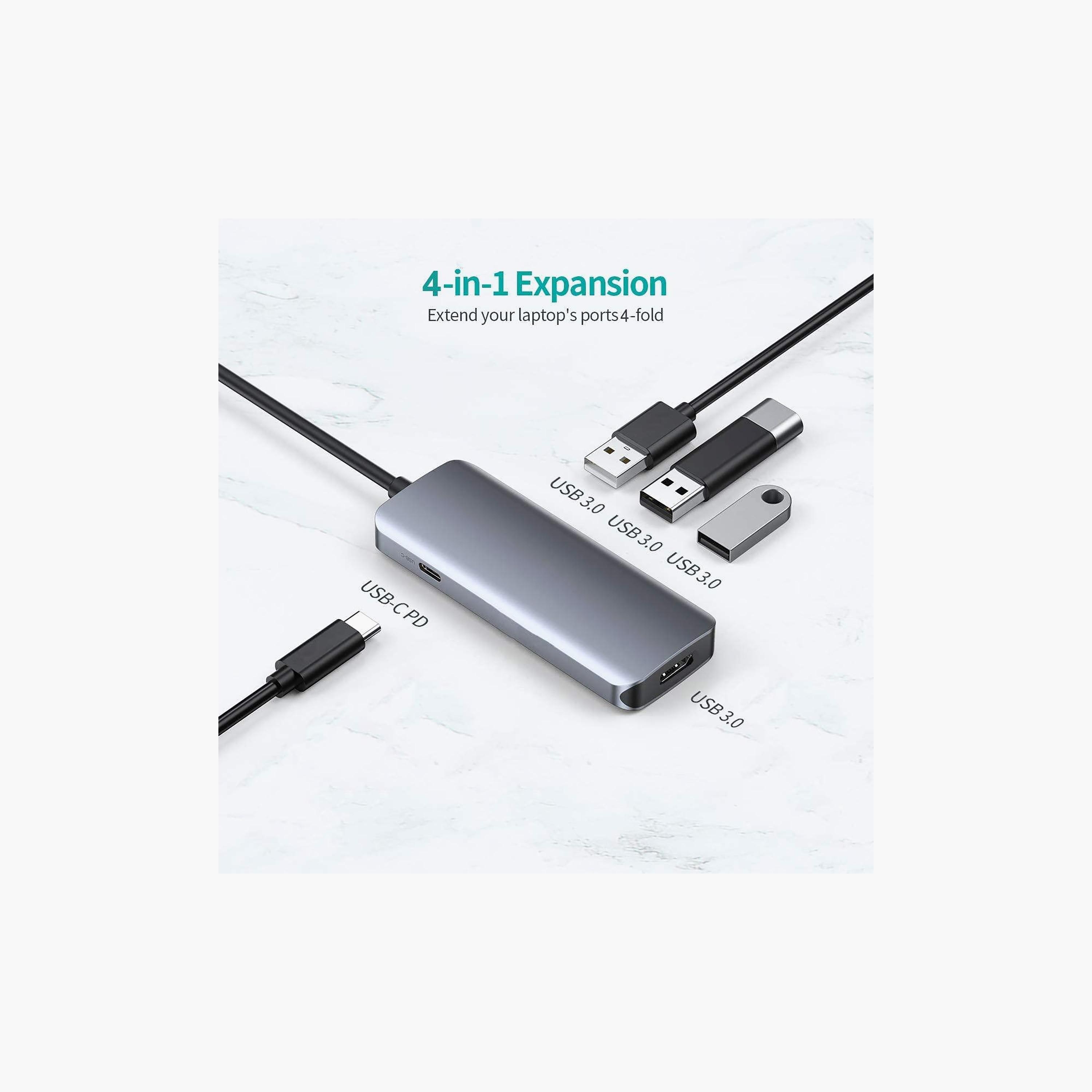 Trands USB Type-C Hub Grey | TR-CR5826-electronics-accessories-computeraccesories-image-3