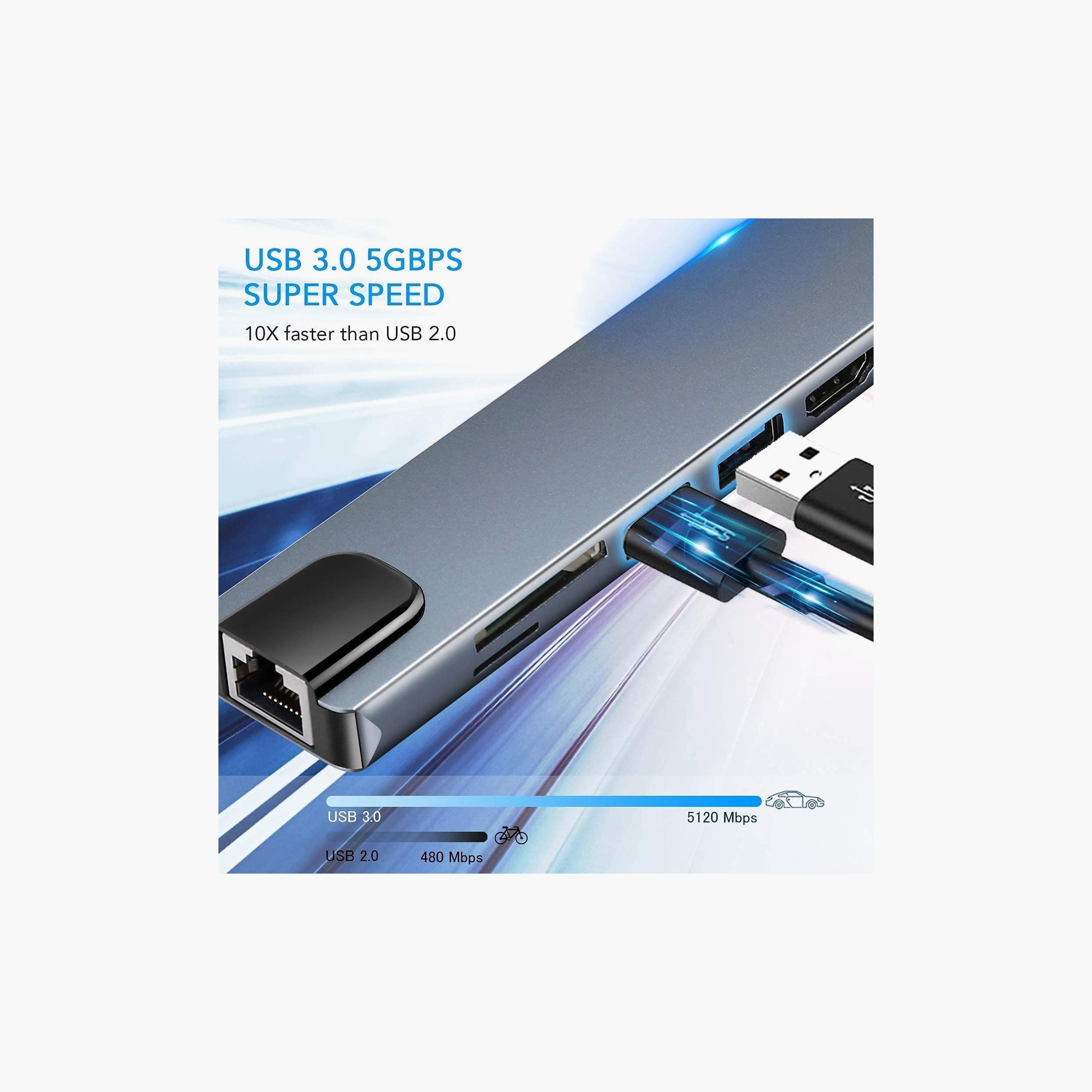 موصل "هب" 8 في 1 "USB-C" - رمادي من في-ووك-electronics-accessories-computeraccesories-image-5