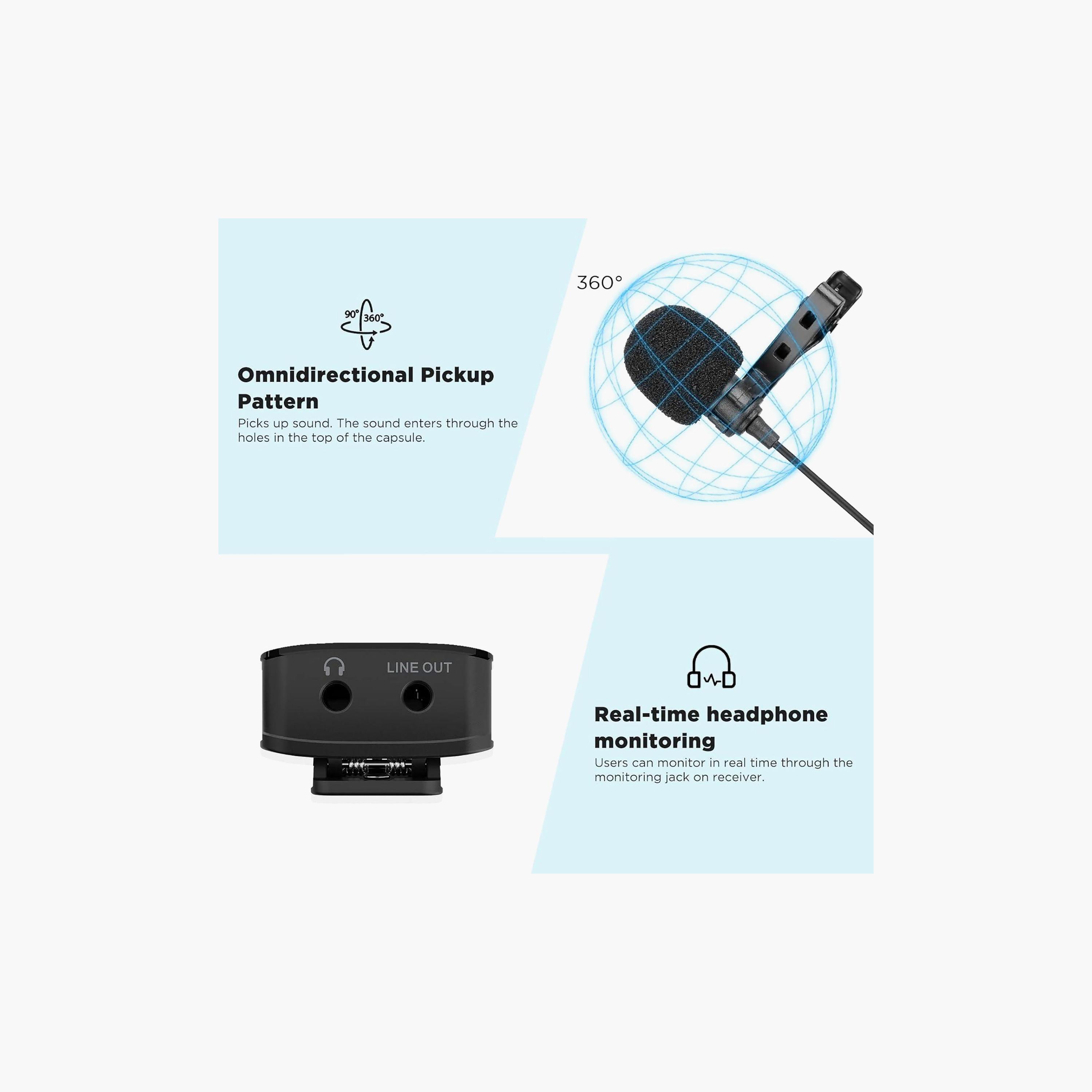 Boya 2.4GHz Dual Channel Ultra-Compact Wireless Microphone | BY-XM6-S2-electronics-accessories-mobileaccesories-image-3