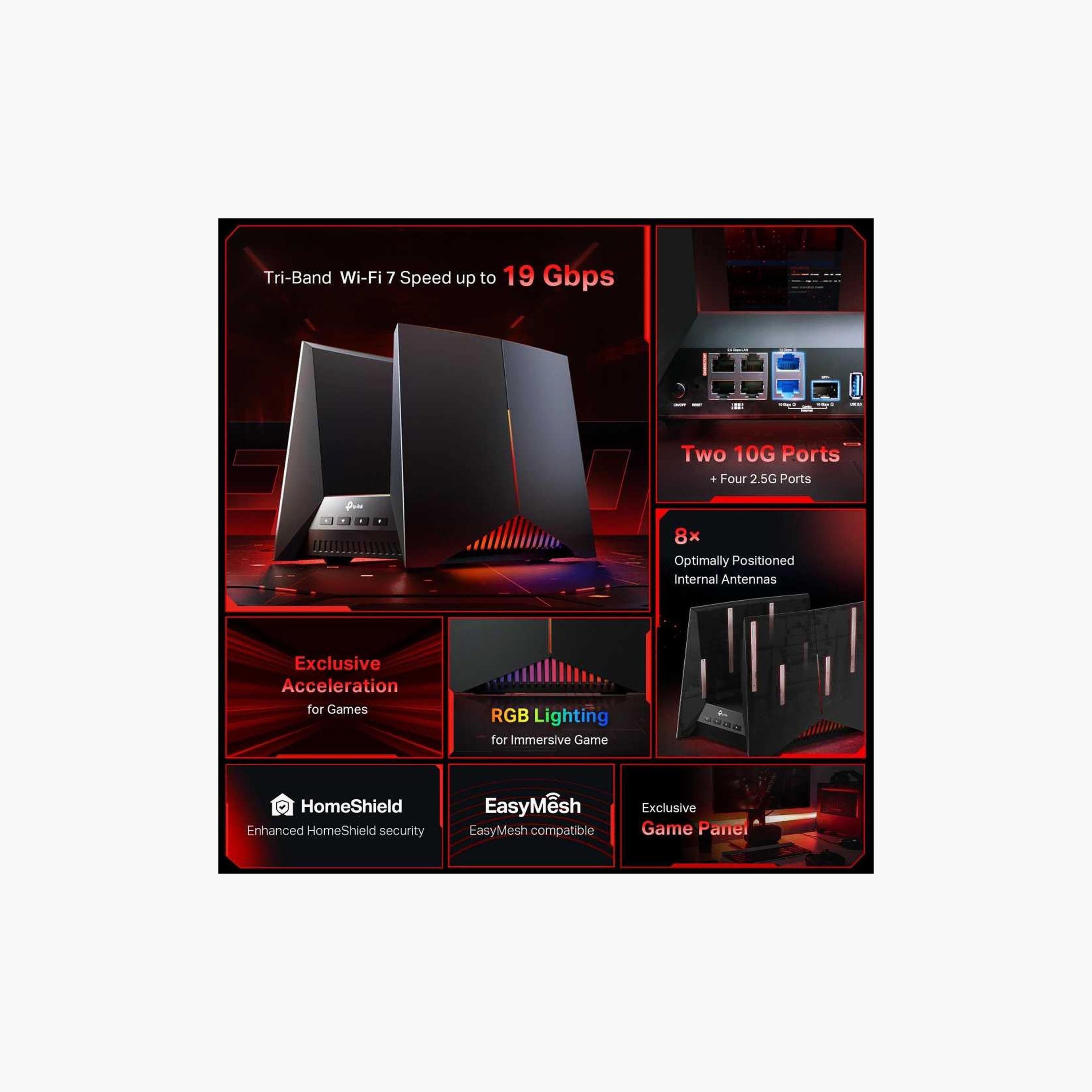 TP-Link BE19000 Tri-Band Wi-Fi 7 Gaming Router | ARCHER GE800-electronics-accessories-computeraccesories-image-5