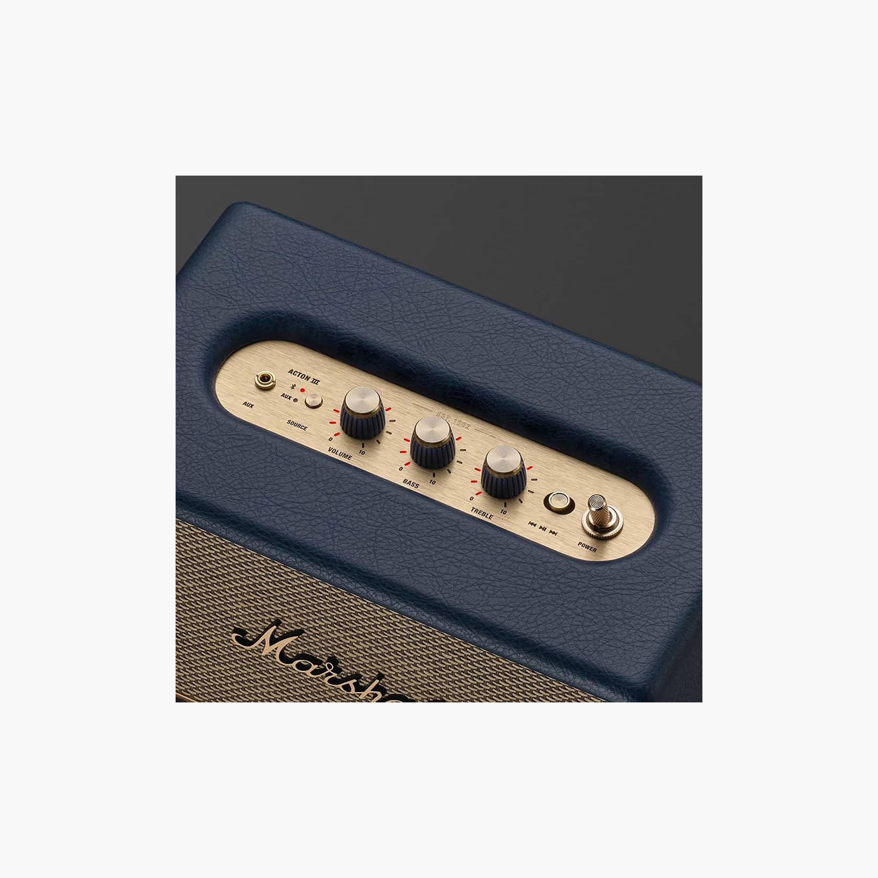 Marshall Acton III Bluetooth Speaker Midnight Blue | ACTON III BT MIDNIGHT BLUE-electronics-speakers-image-4