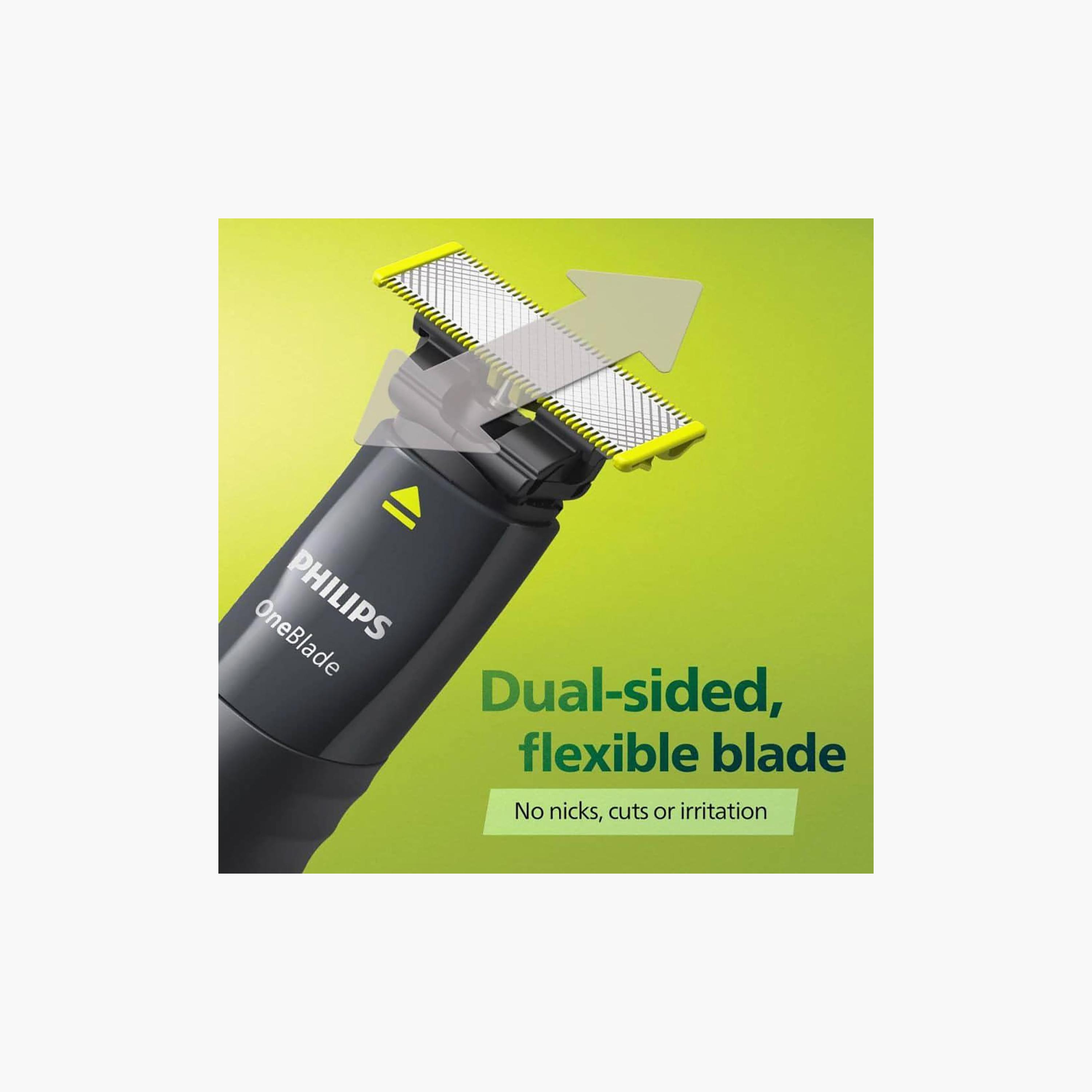 Philips OneBlade Face Wet & Dry Trimmer Black | QP1424/10-beautyandpersonalcare-mens-shaving-trimmers-image-4