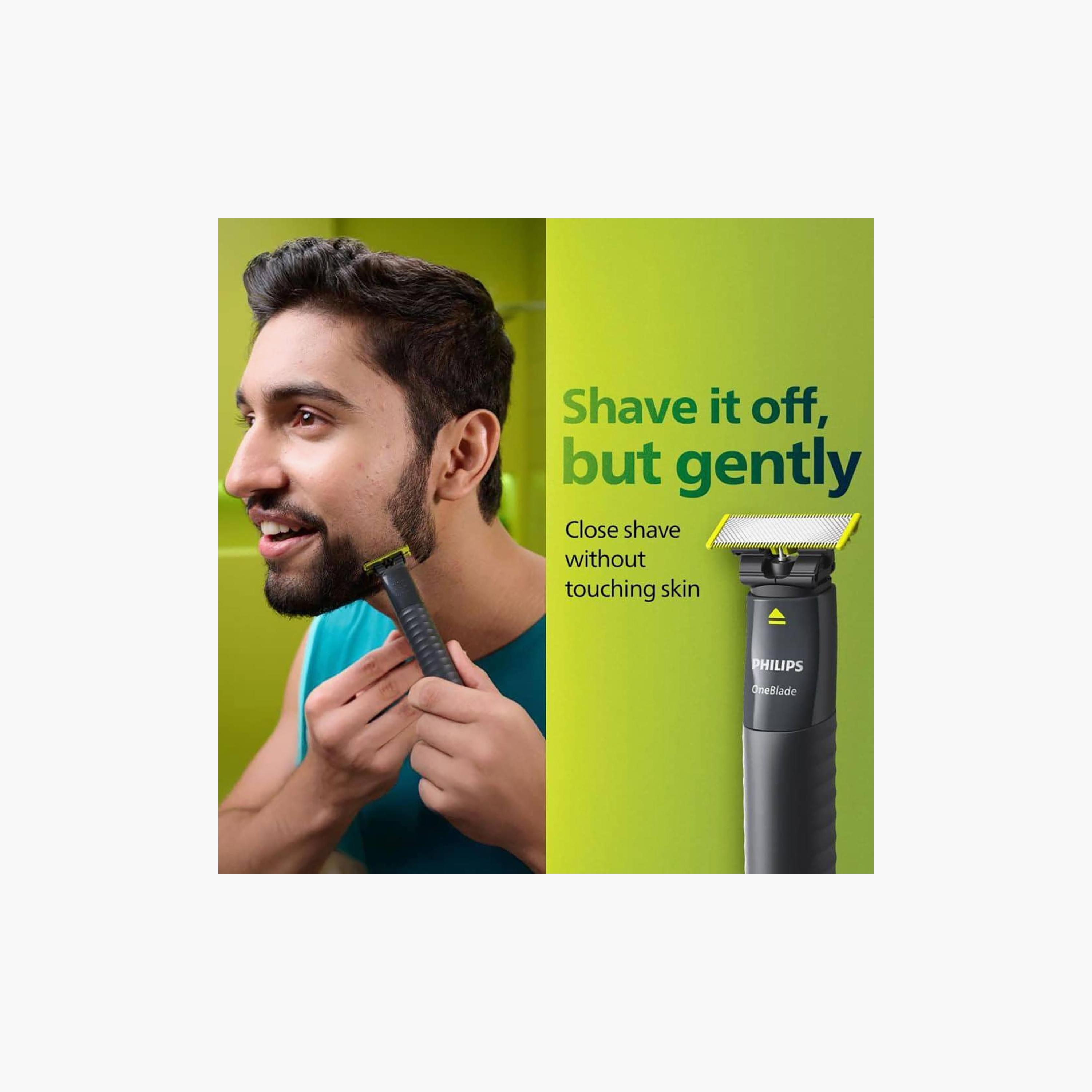 Philips OneBlade Face Wet & Dry Trimmer Black | QP1424/10-beautyandpersonalcare-mens-shaving-trimmers-image-5