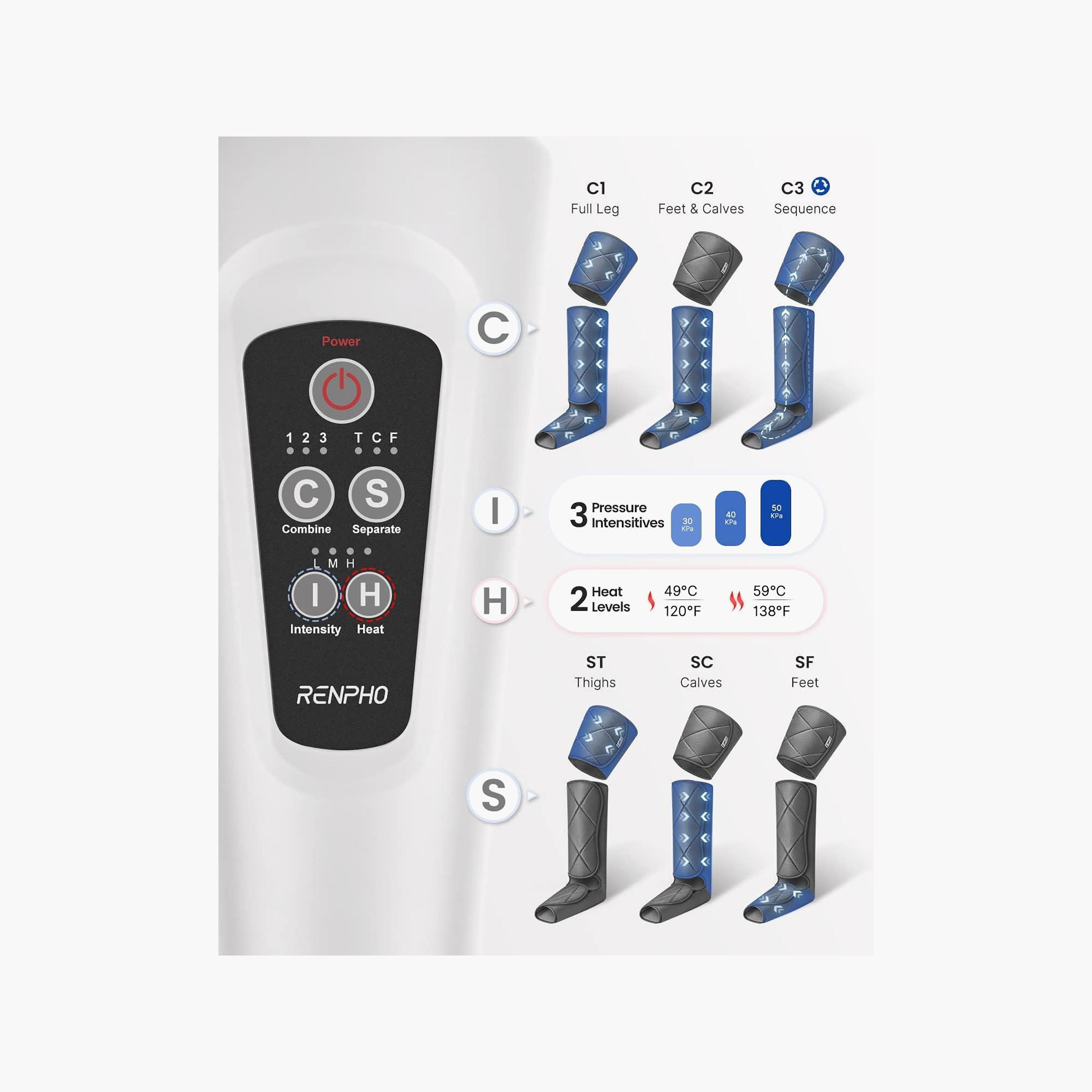 جهاز مساج للأرجل - رمادي من رينفو-beautyandpersonalcare-appliances-massagetools-image-3