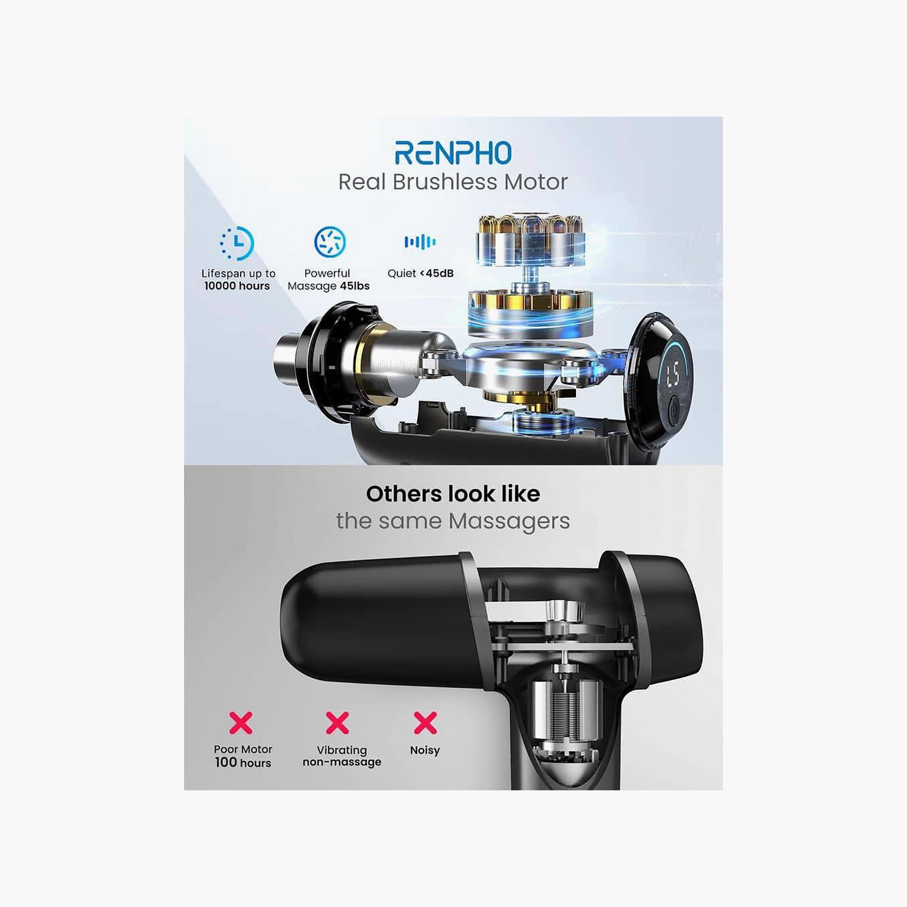 جهاز مساج "جن مساجر" قابل لإعادة الشحن - أسود من رينفو-beautyandpersonalcare-appliances-massagetools-image-3