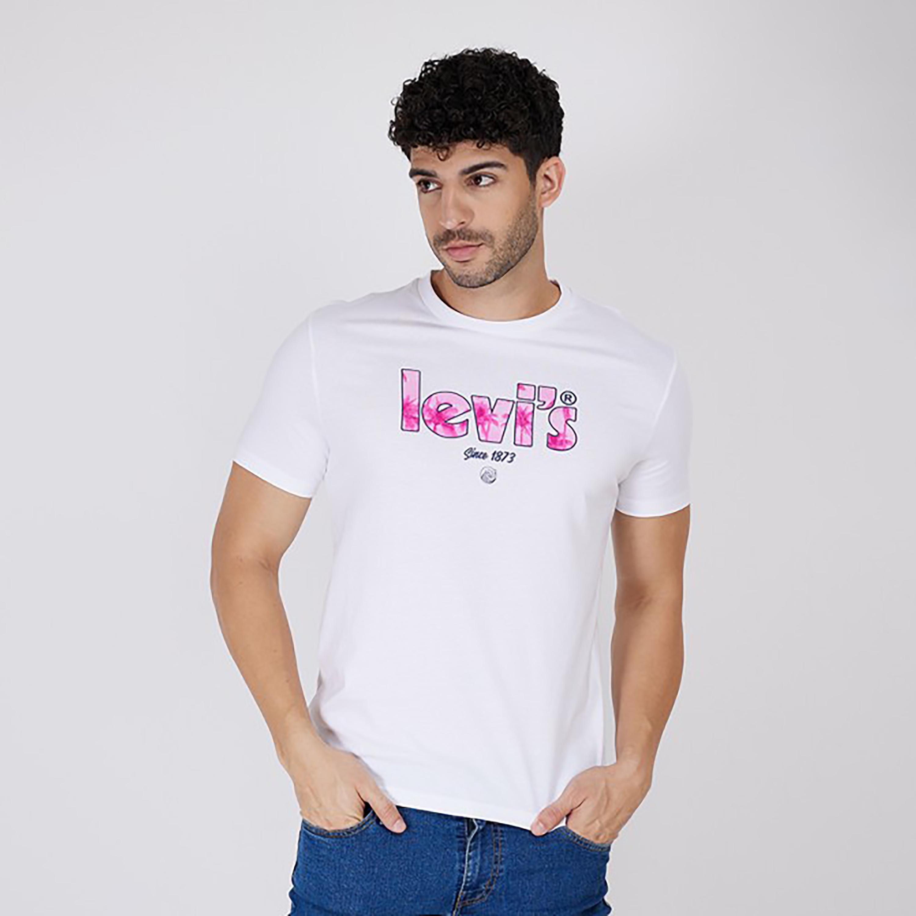 تيشيرت ليفايز بأكمام قصيرة وياقة دائرية مع شعار-men-clothing-tshirtsandpolos-tshirts-image-1