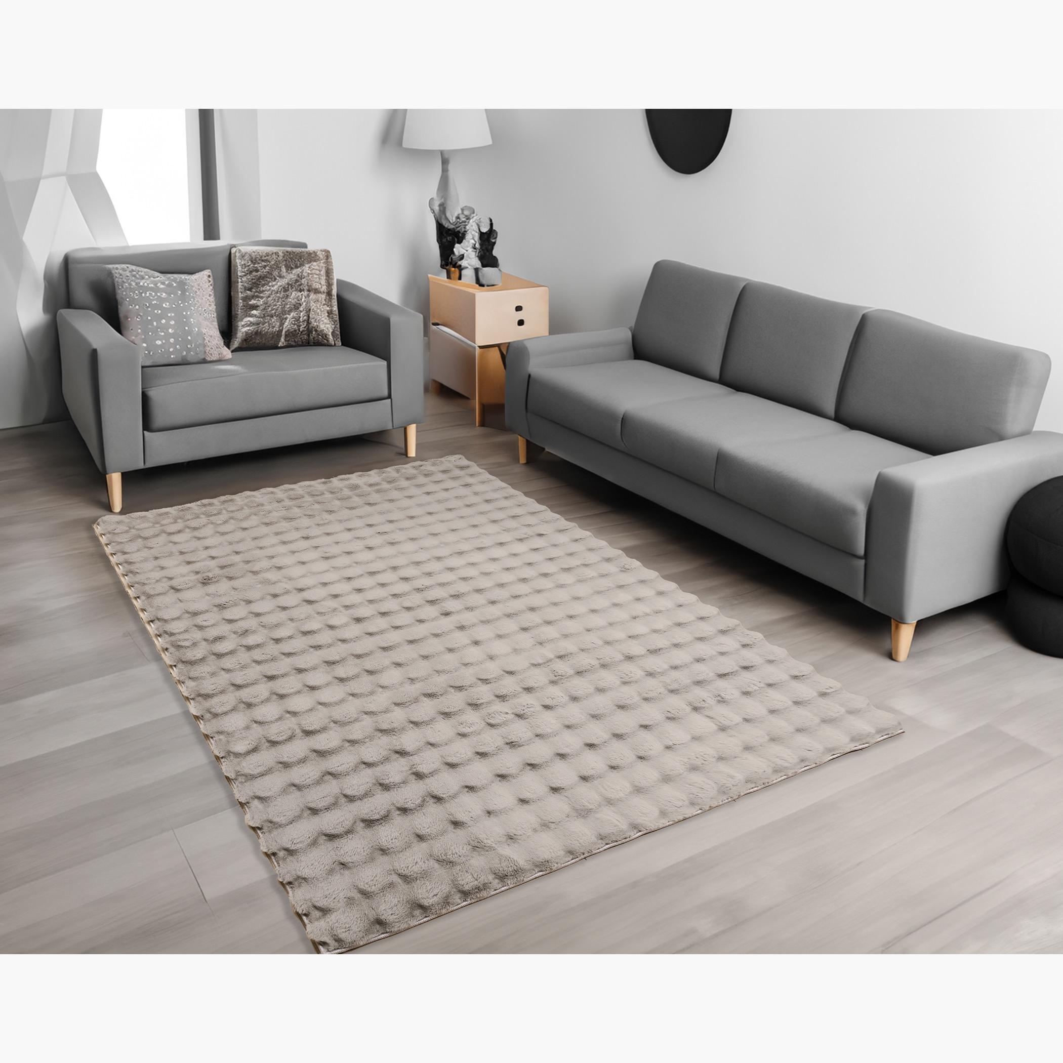 Bubble Rabbit Pebbles Shaggy Fur Rug - 200x300 cm-hbxdecorandfurnishings-floorcoverings-rugs-image-1