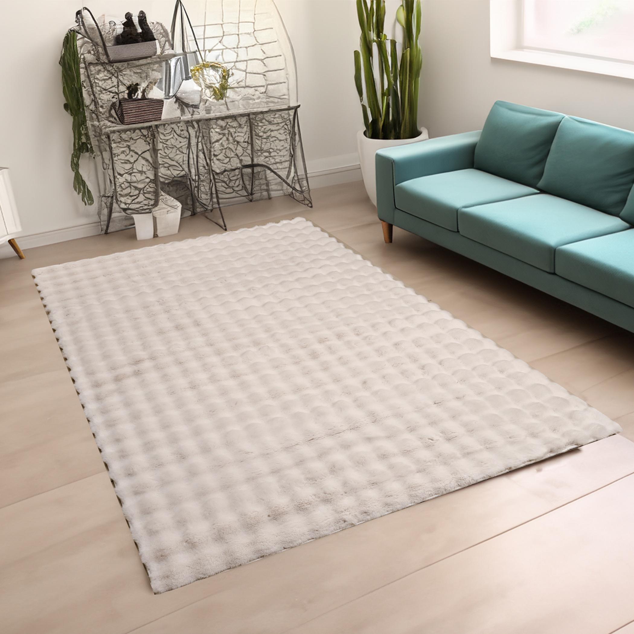 Bubble Rabbit Pebbles Shaggy Fur Rug - 200x300 cm-hbxdecorandfurnishings-floorcoverings-rugs-image-5