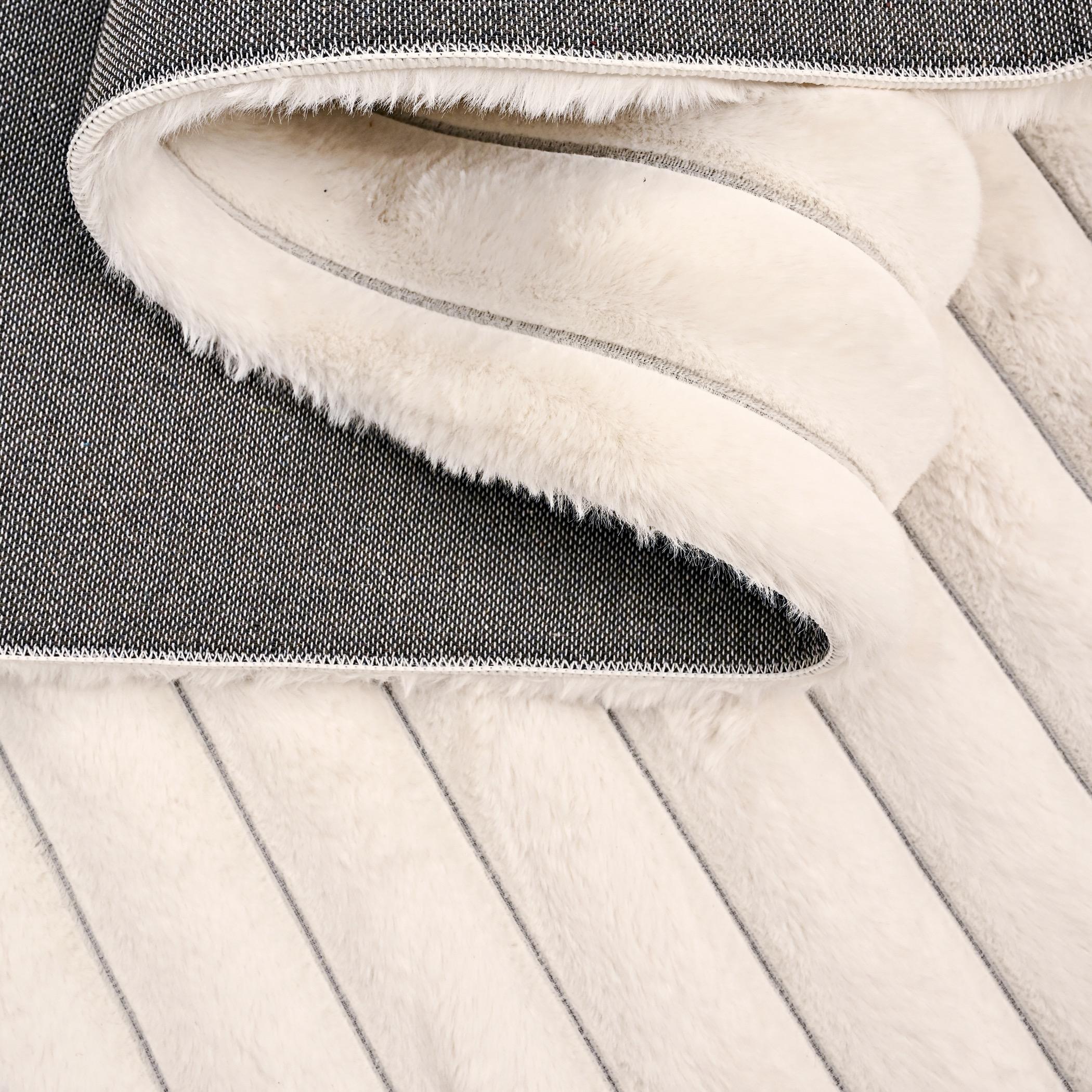 Vertica 3D Linear Strip 3D Rabbit Fur Rug - 160x230 cm-hbxdecorandfurnishings-floorcoverings-rugs-image-3