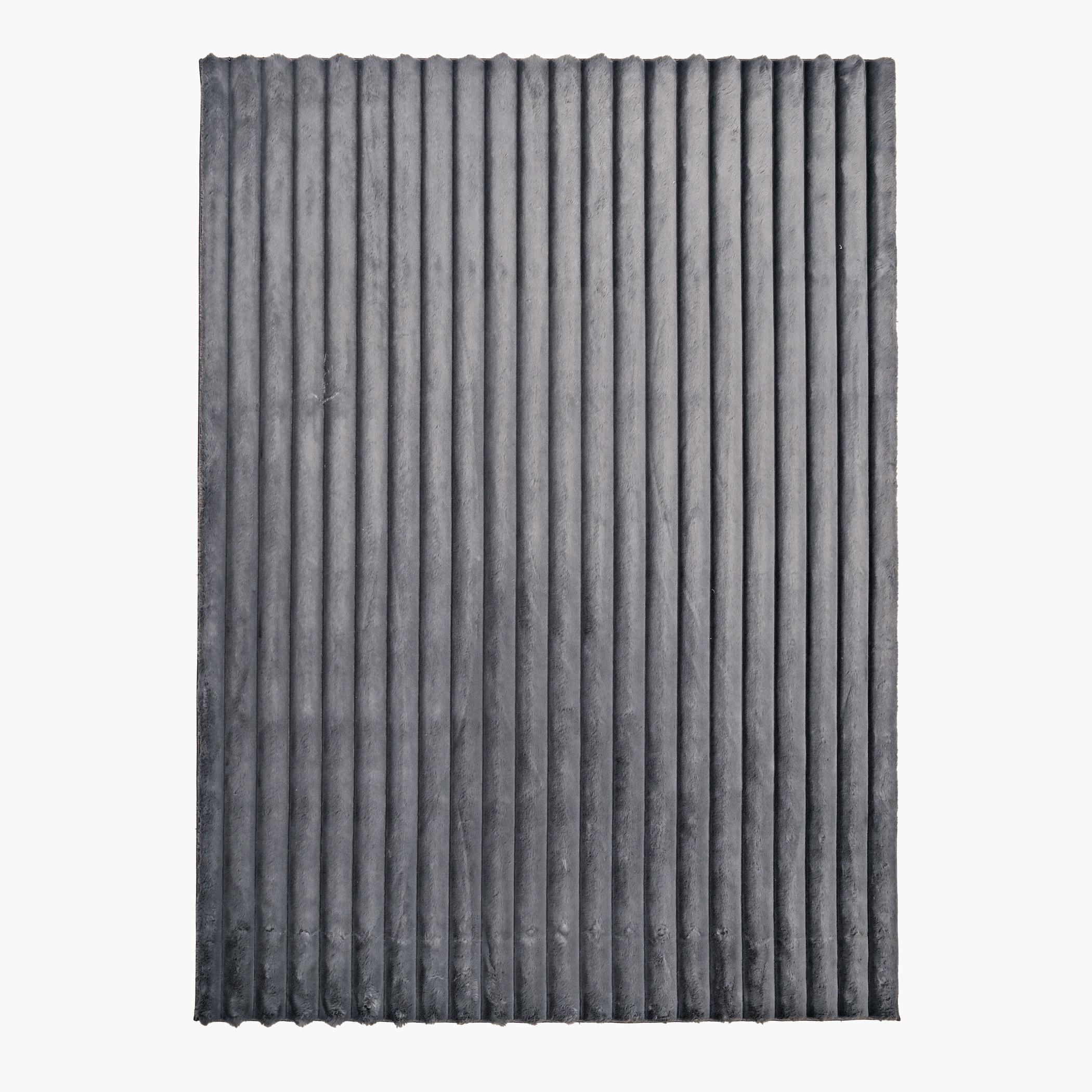 Vertica 3D Linear Strip Rabbit Fur Rug - 160x230 cm-hbxdecorandfurnishings-floorcoverings-rugs-image-2