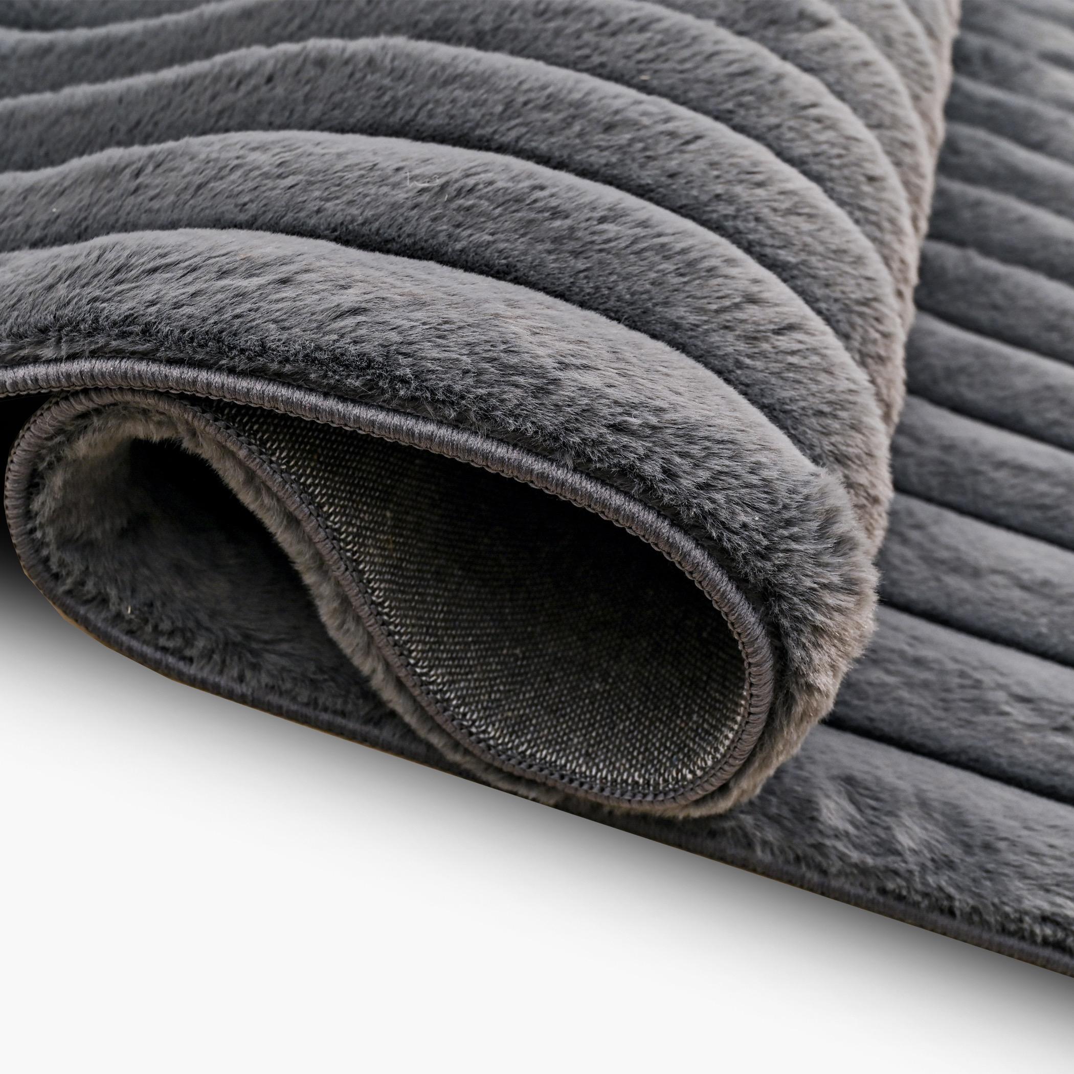 Vertica 3D Linear Strip Rabbit Fur Rug - 160x230 cm-hbxdecorandfurnishings-floorcoverings-rugs-image-4