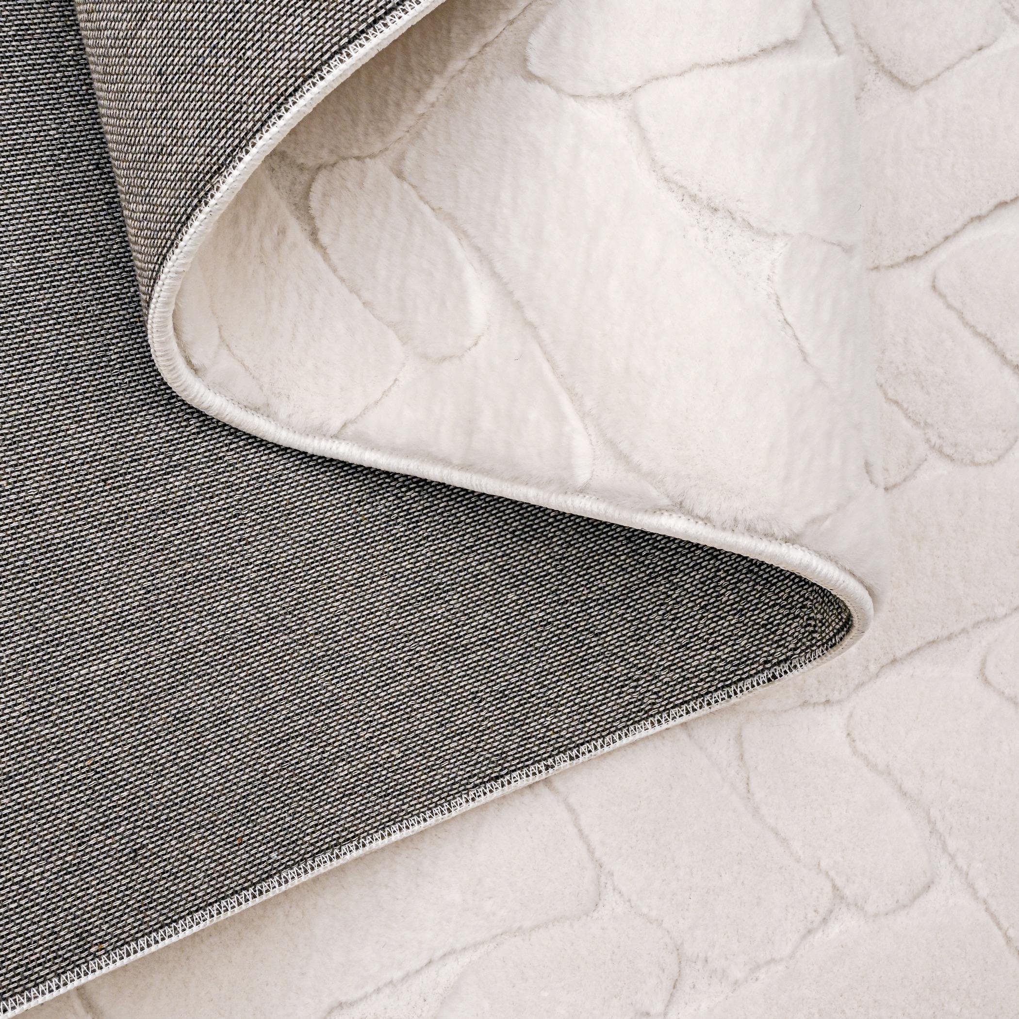 Braid 3-Layer Snow Fur Jacquard Fur Rug - 160x230 cm-hbxdecorandfurnishings-floorcoverings-rugs-image-3