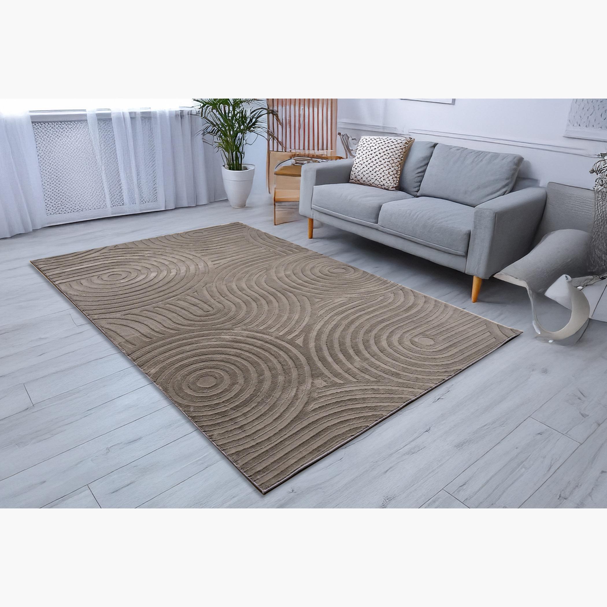 Spiral Carved Faux Rabbit Fur Rug - 230x160 cm-hbxdecorandfurnishings-floorcoverings-rugs-image-1