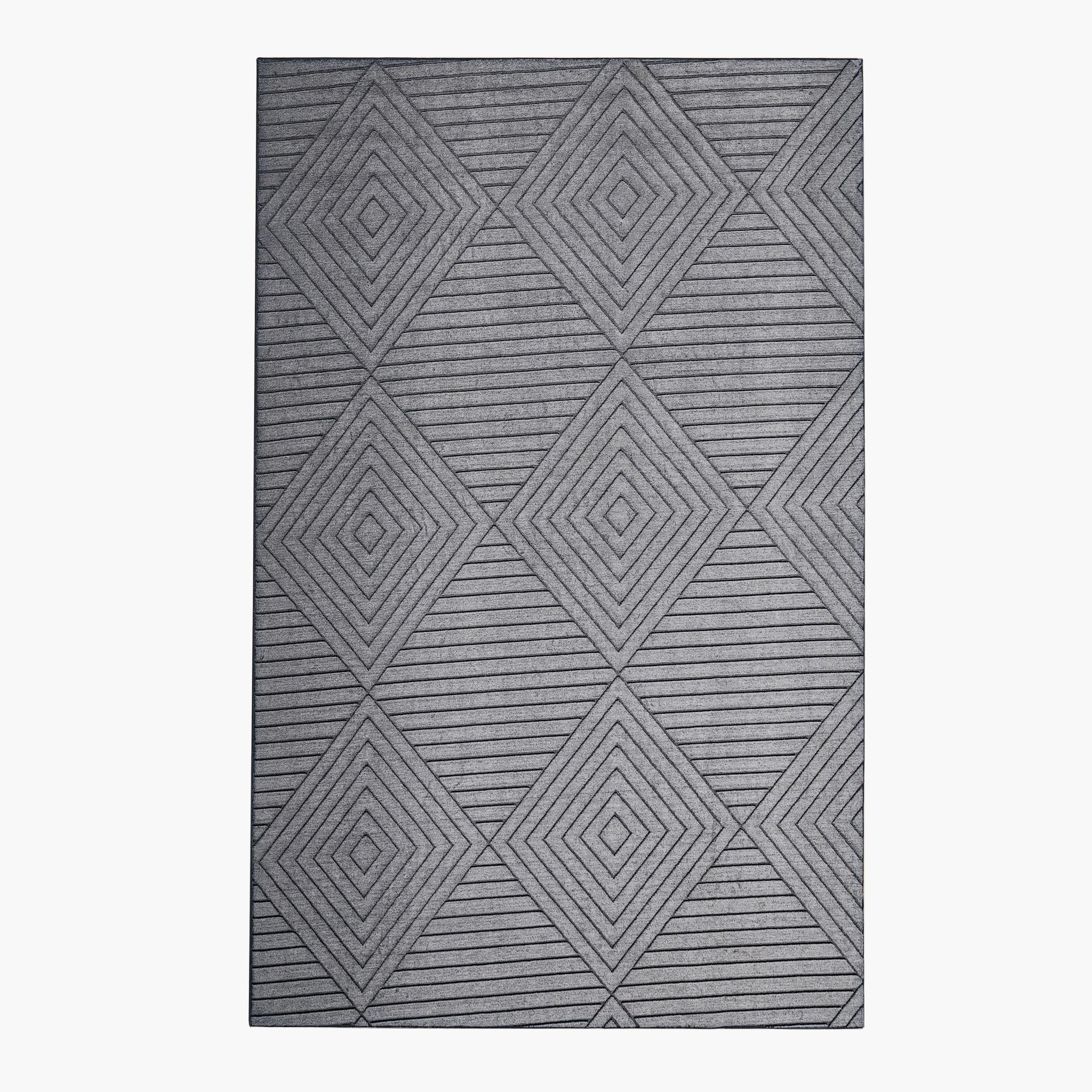 Geo Yarn Dyed Rabbit Fur Rug - 230x160 cm-hbxdecorandfurnishings-floorcoverings-rugs-image-2