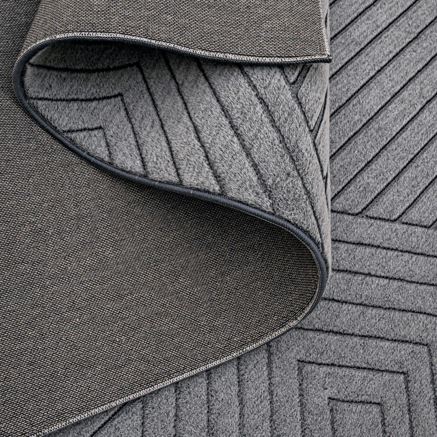 Geo Yarn Dyed Rabbit Fur Rug - 230x160 cm-hbxdecorandfurnishings-floorcoverings-rugs-image-3