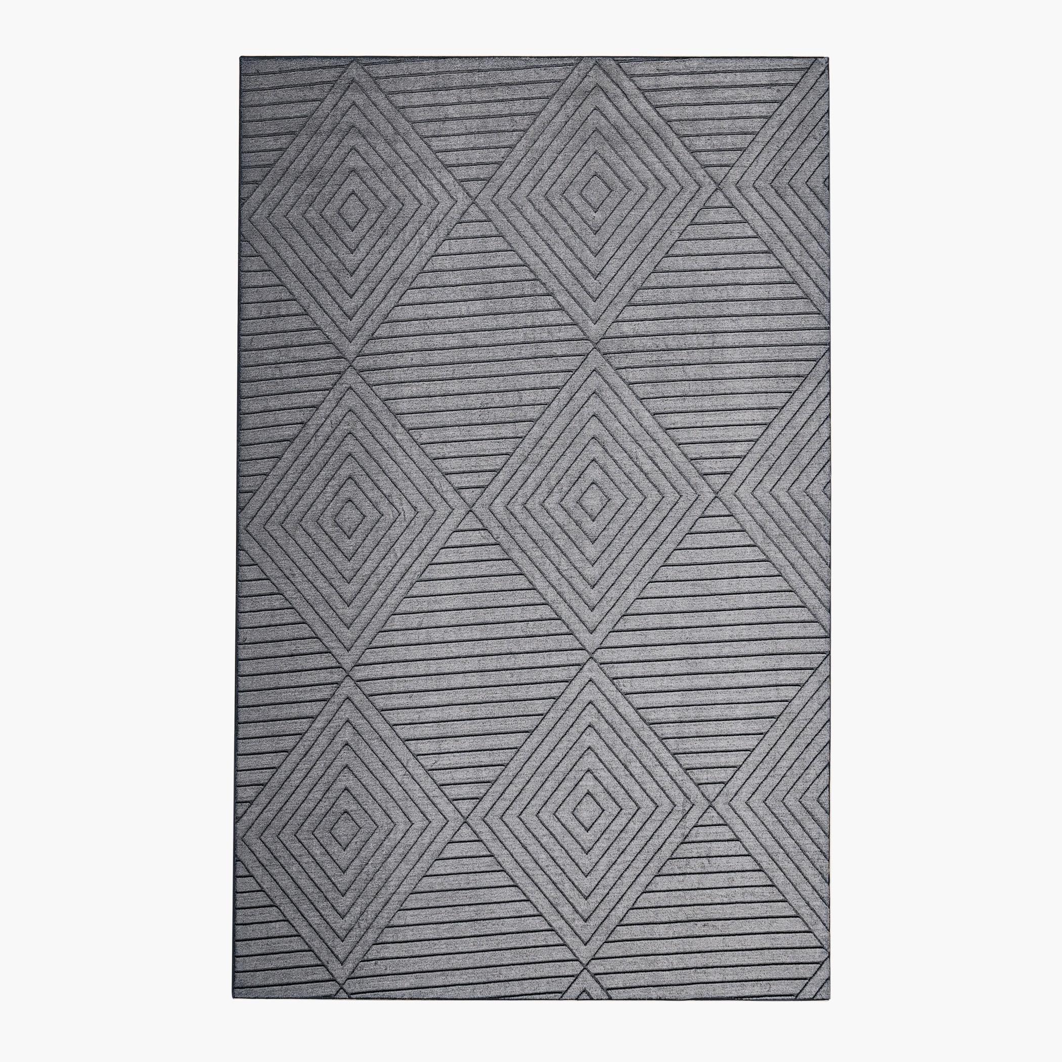 Geo Yarn Dyed Rabbit Fur Rug - 300x200 cm-hbxdecorandfurnishings-floorcoverings-rugs-image-2