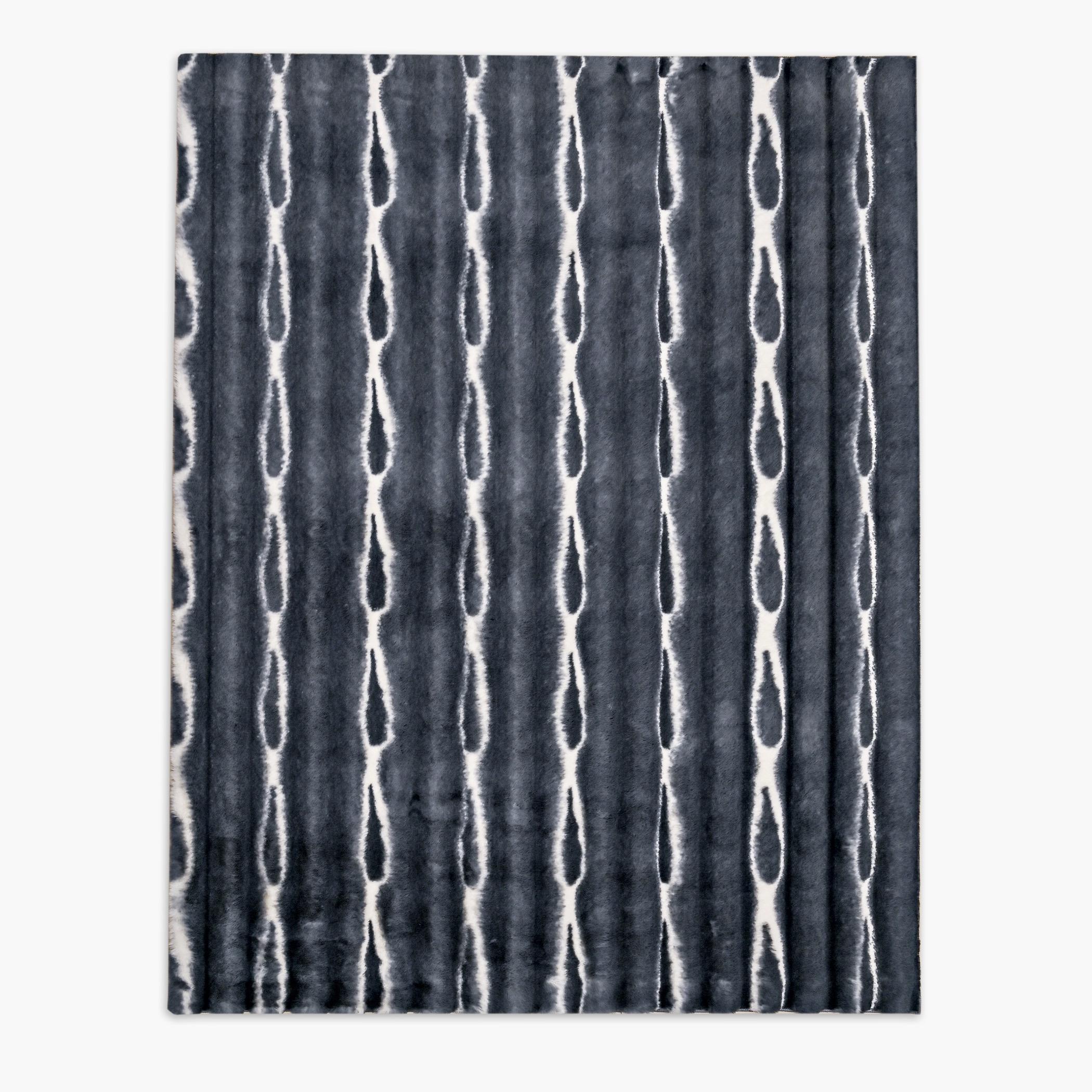 Plush Shibori Tie Dyed Rabbit Fur Rug - 230x160 cm-hbxdecorandfurnishings-floorcoverings-rugs-image-2