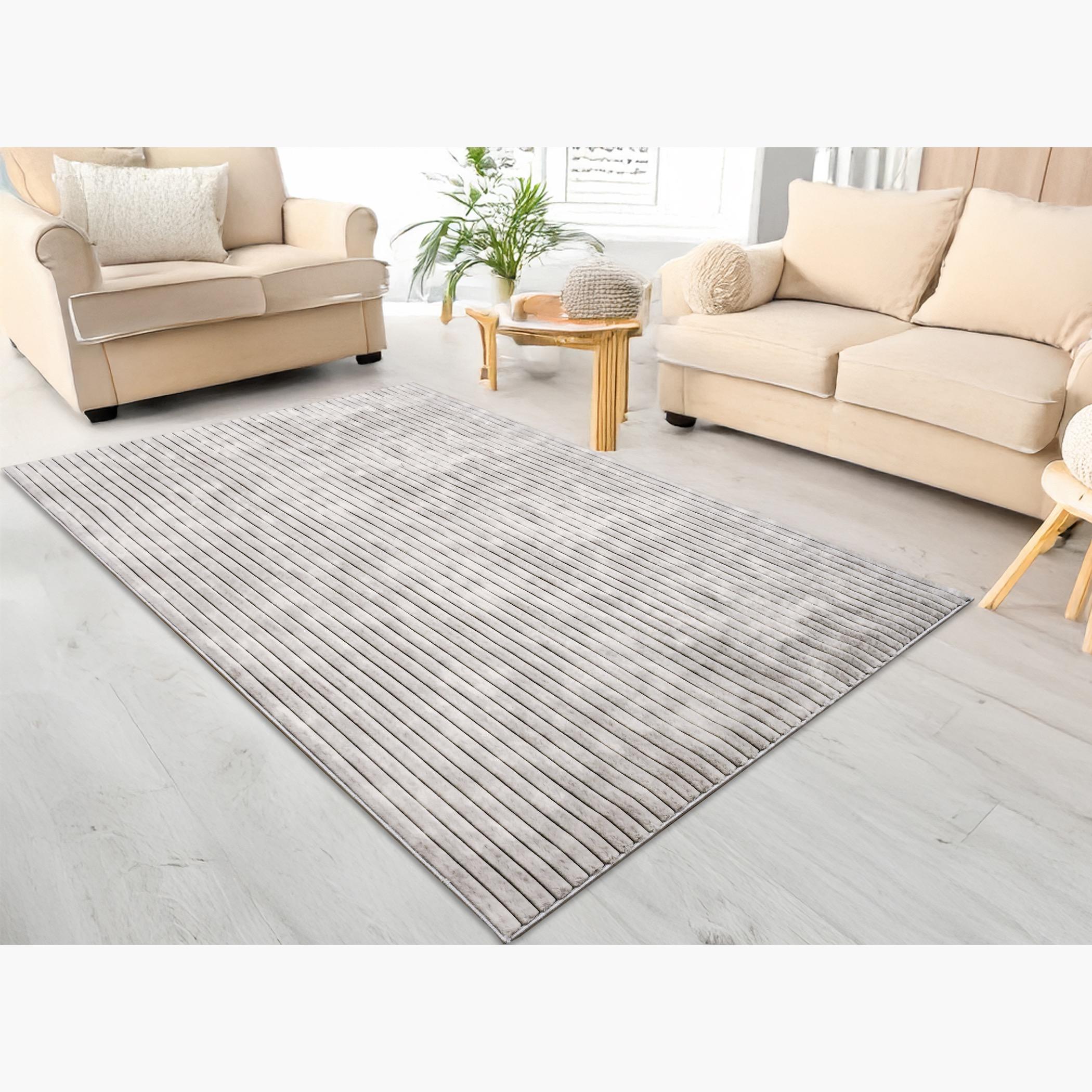 Linea Shibori Tie Dyed Rabbit Fur Rug - 230x160 cm-hbxdecorandfurnishings-floorcoverings-rugs-image-1