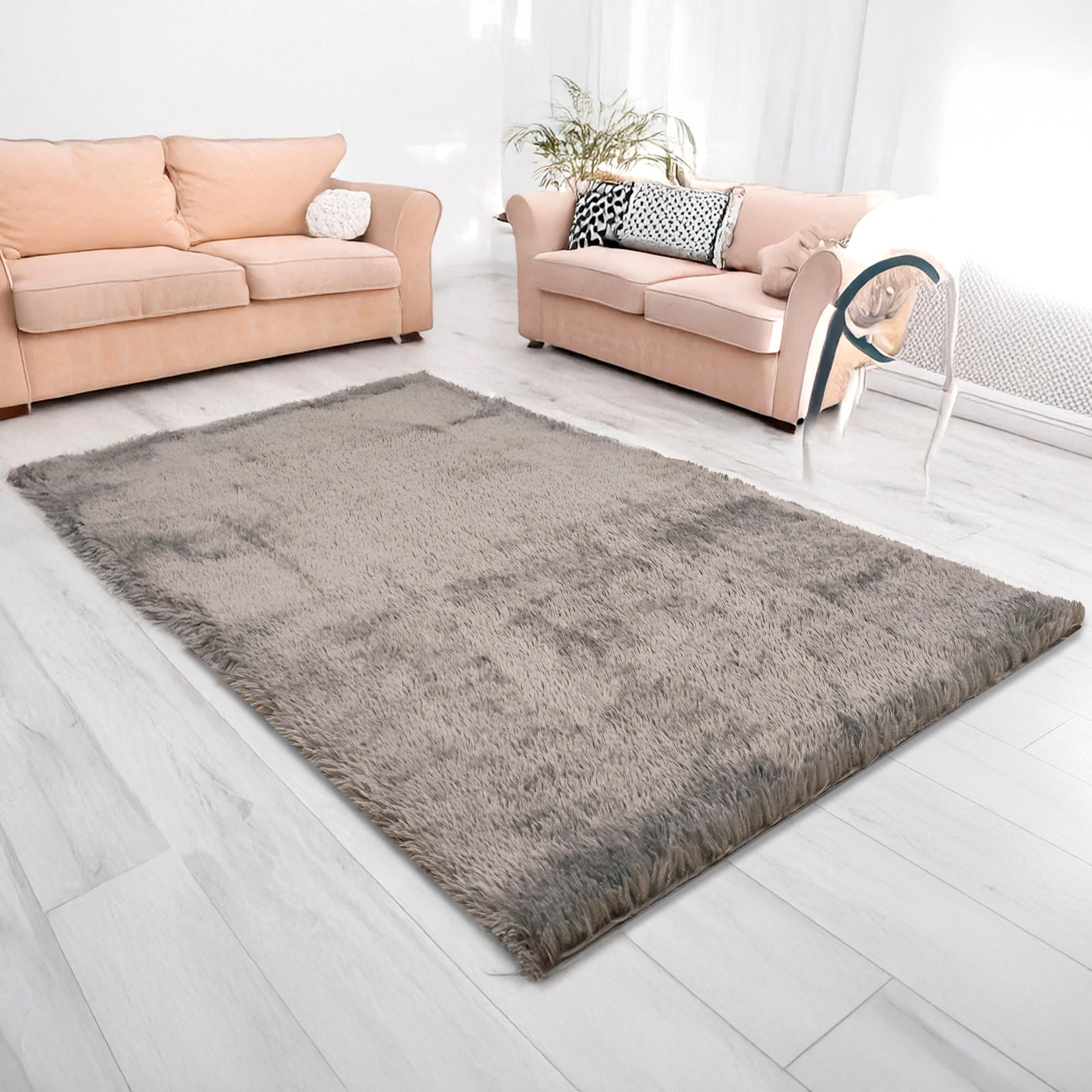 Frizzy Tie Dyed Faux Rabbit Fur Rug - 230x160 cm-hbxdecorandfurnishings-floorcoverings-rugs-image-1