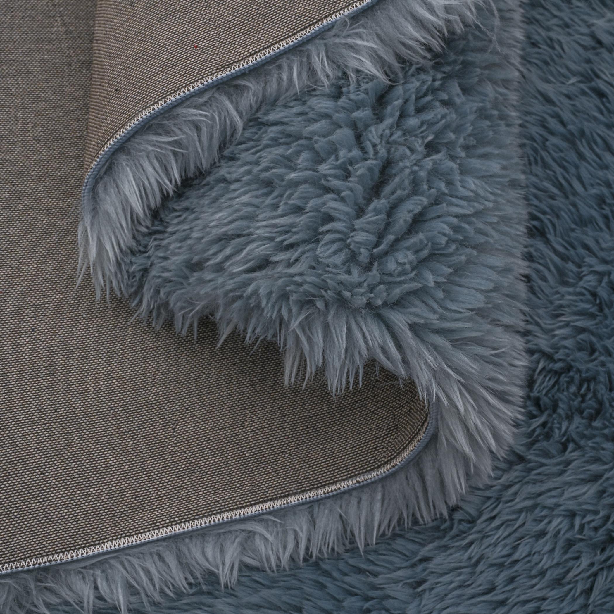 New Faux Rabbit Frizzy Tie Dyed Rabbit Fur Rug - 230x160 cm-hbxdecorandfurnishings-floorcoverings-rugs-image-3