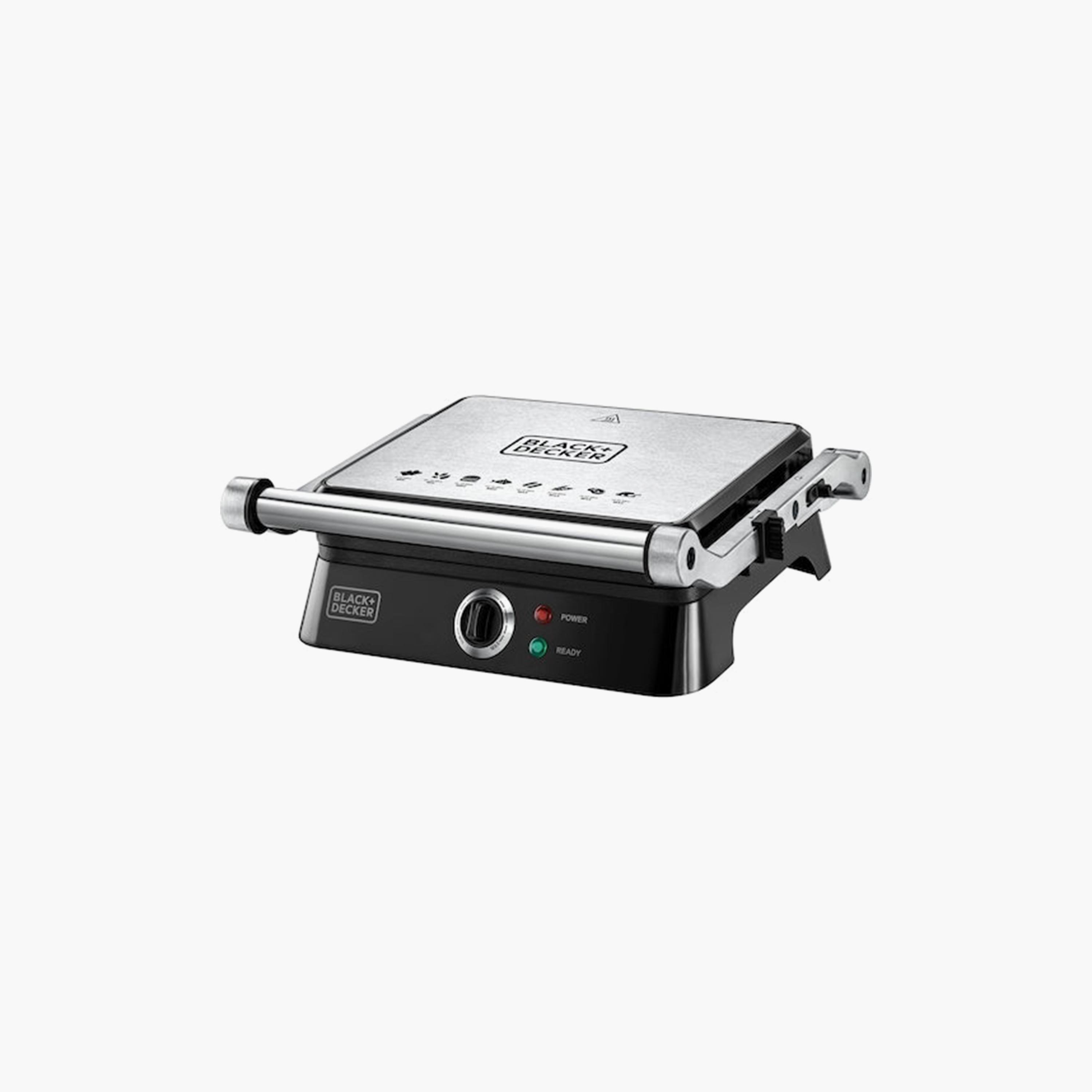 شواية "كونتاكت جريل" بقوة 1400 واط بصفائح ثابتة من بلاك آند ديكر| CG1400-B5-household-appliances-kitchenappliances-foodprocessors-image-2