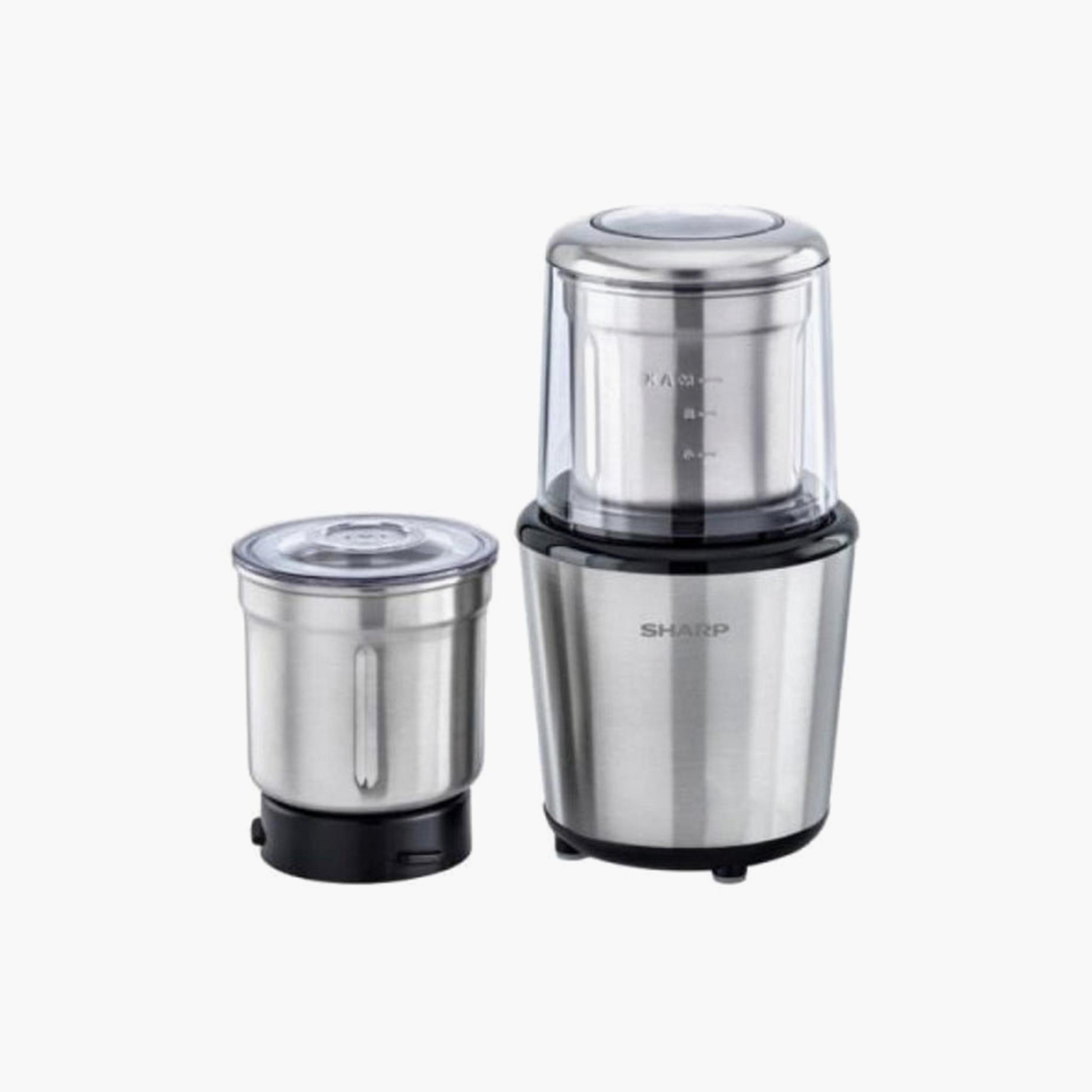 مطحنة شارب رطب وجاف بقوة 200 واط من الستانلس ستيل مع مفرمة - لون فضي| EM-GP21-S3-household-appliances-kitchenappliances-blendersmixersandgrinders-image-1