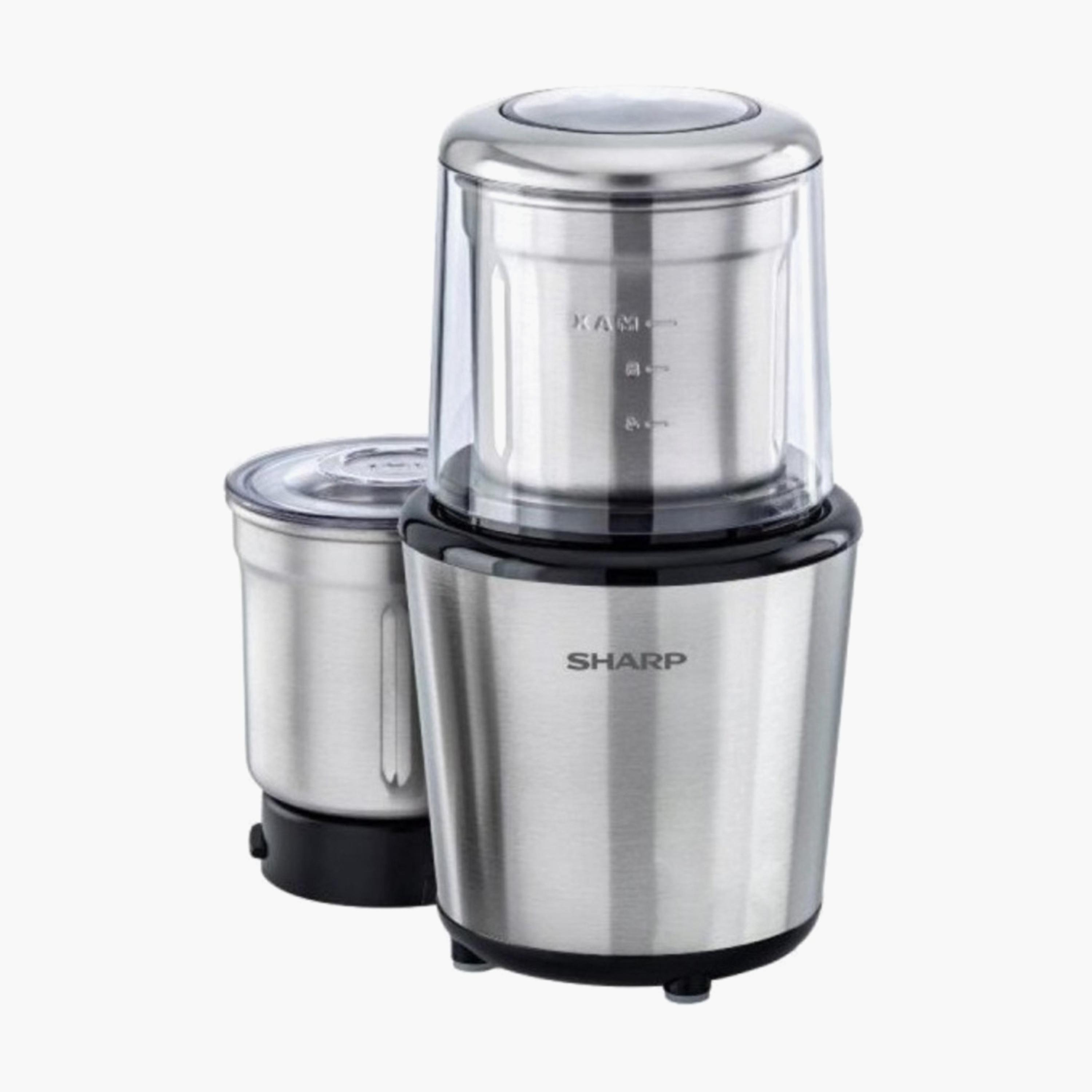 مطحنة شارب رطب وجاف بقوة 200 واط من الستانلس ستيل مع مفرمة - لون فضي| EM-GP21-S3-household-appliances-kitchenappliances-blendersmixersandgrinders-image-2