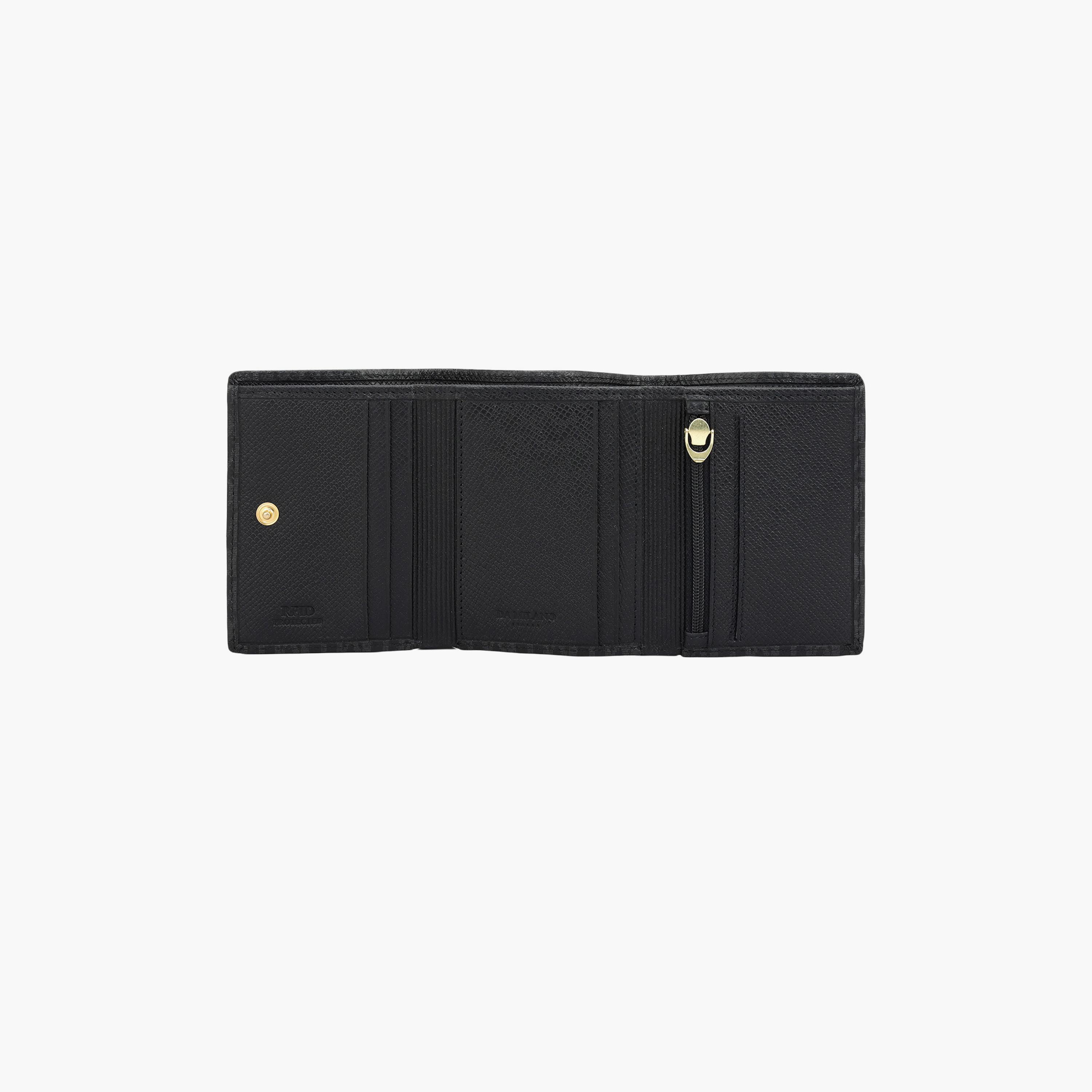 دا ميلانو - محفظة رجالية قابلة للطي بنقش مونوغرام | الطول 9 × العرض 2 × الارتفاع 10.5 سم-men-beltsandwallets-wallets-image-3