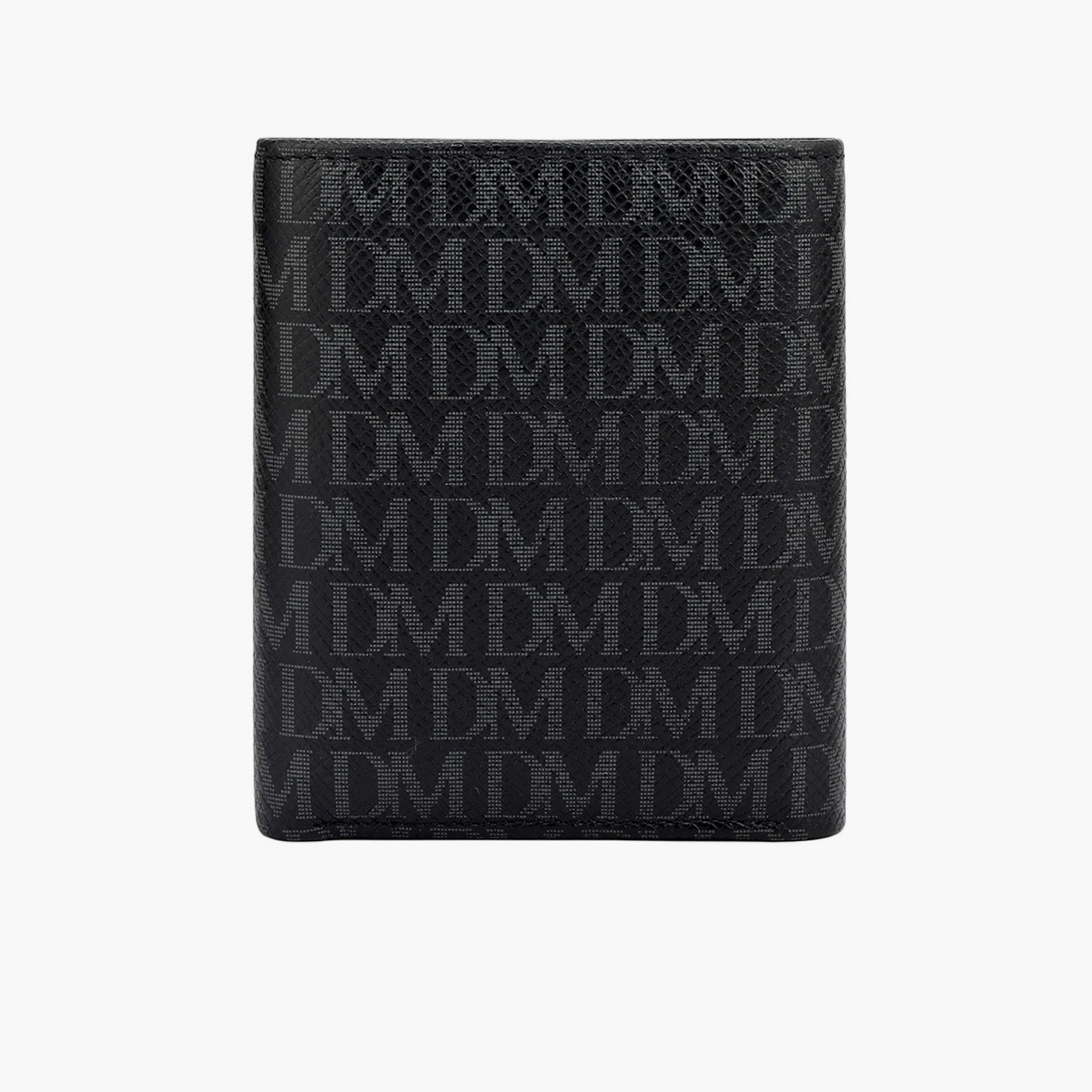 دا ميلانو - محفظة رجالية قابلة للطي بنقش مونوغرام | الطول 9 × العرض 2 × الارتفاع 10.5 سم-men-beltsandwallets-wallets-image-4