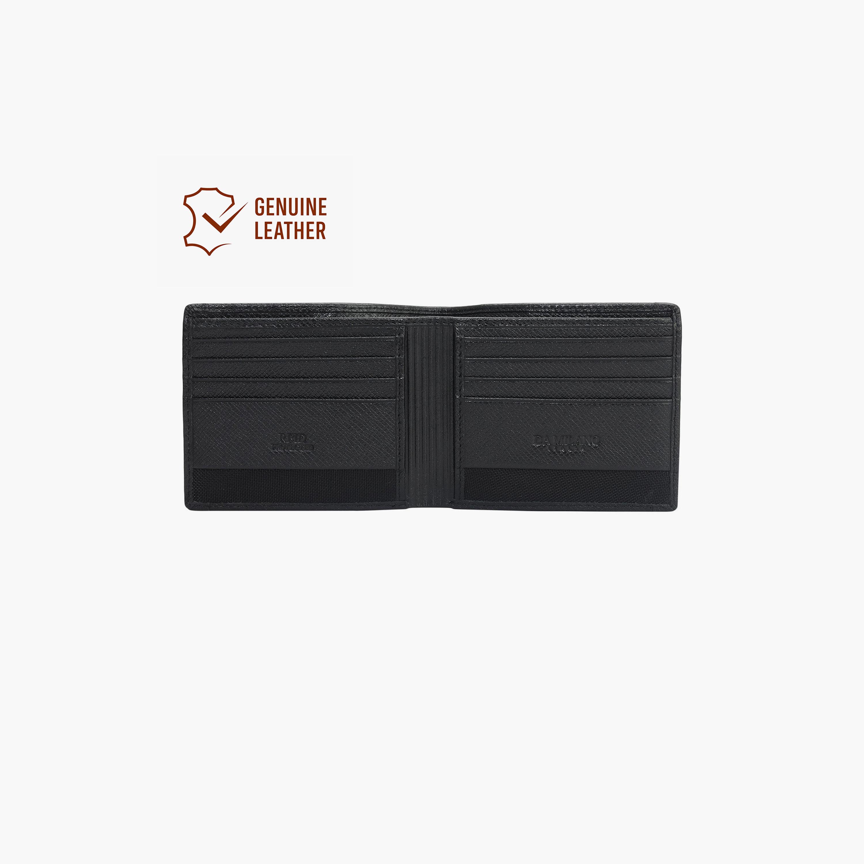 DA MILANO Textured Men's Wallet | L11.5 X W1.5 X H9 CM-men-beltsandwallets-wallets-image-2