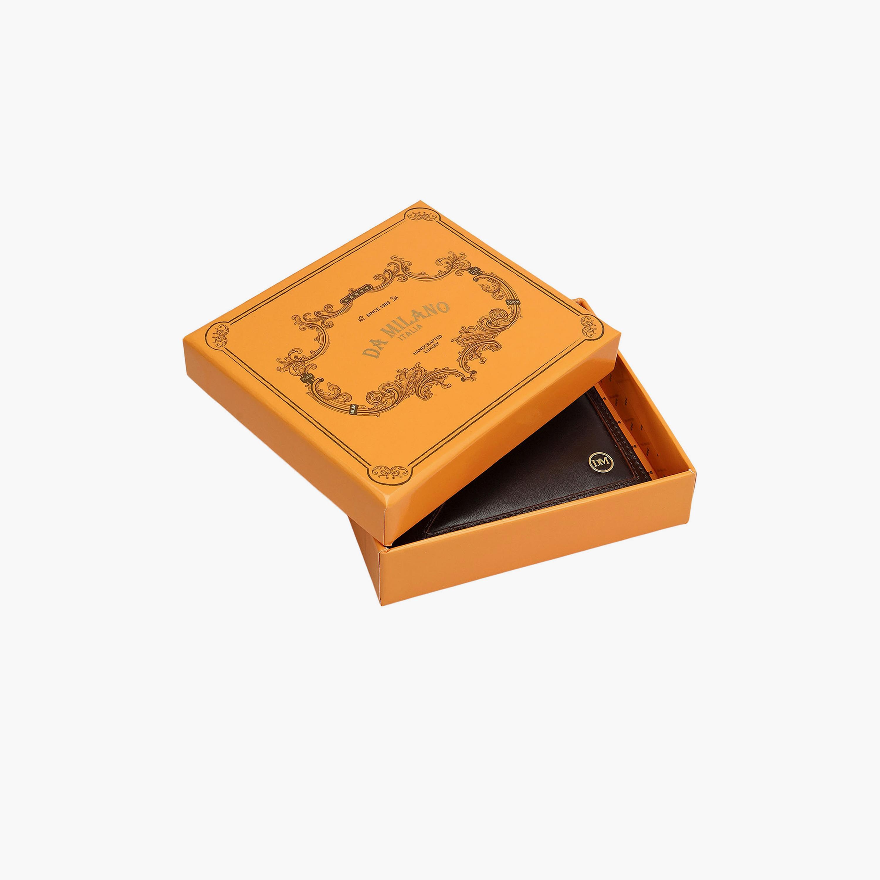 دا ميلانو - محفظة رجالية منقوشة | الطول 11.5 × العرض 2 × الارتفاع 9 سم-men-beltsandwallets-wallets-image-6