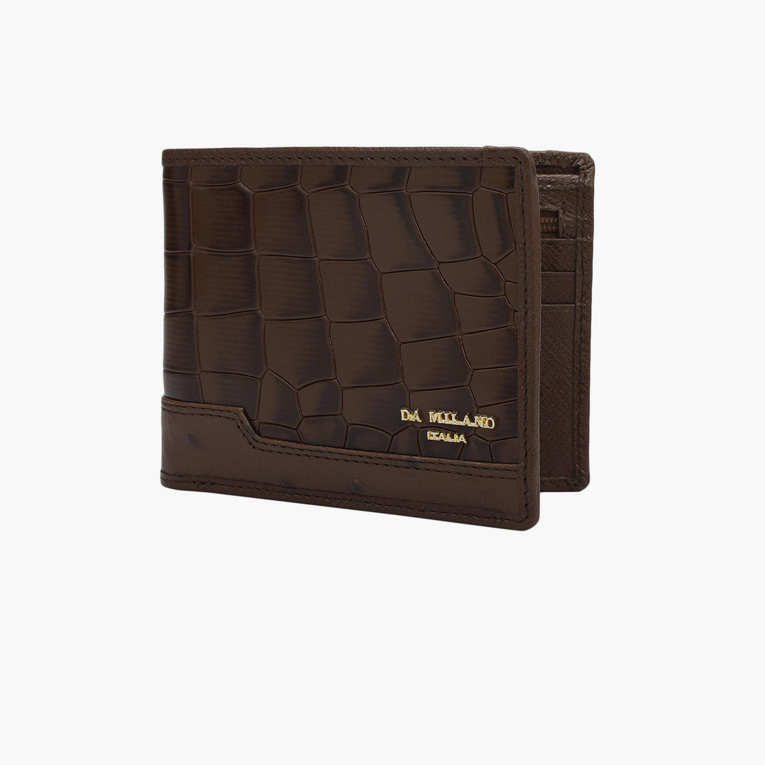 دا ميلانو - محفظة رجالية منقوشة | الطول 11.5 × العرض 1.5 × الارتفاع 9 سم-men-beltsandwallets-wallets-image-4