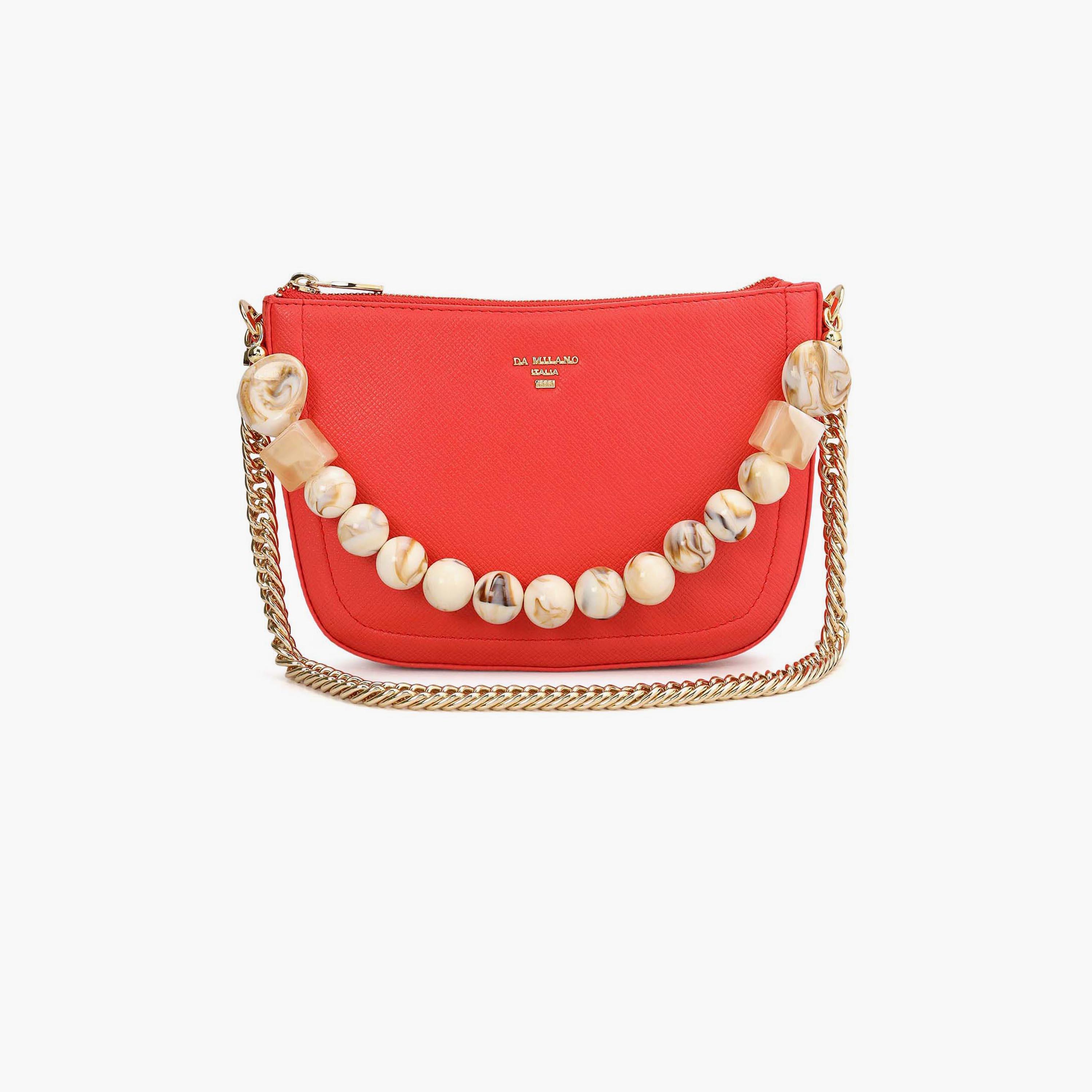 DA MILANO Women's Shoulder Bag Zipper Chain Strap | L21 X W2.5 X H14.5 CM-women-bagsandwallets-handbags-image-1