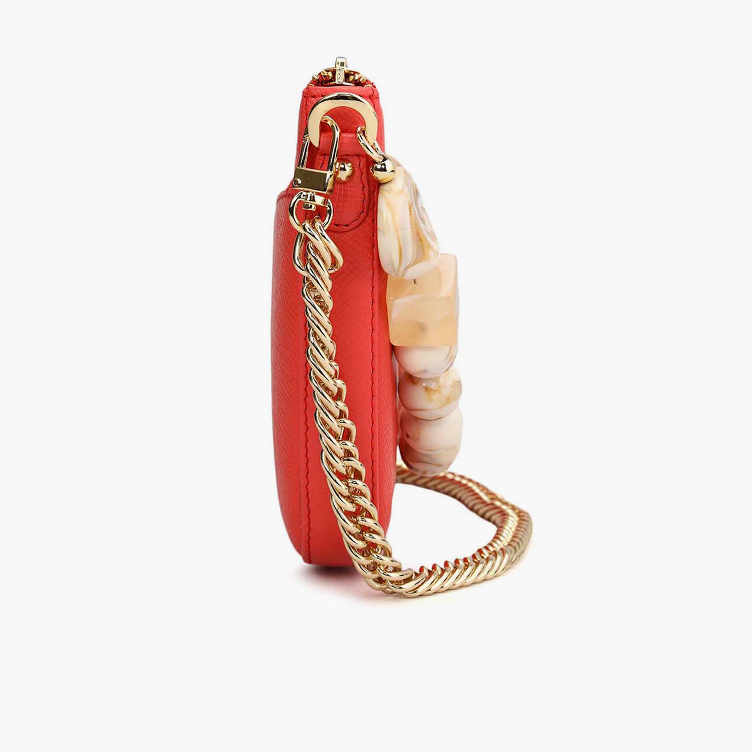 DA MILANO Women's Shoulder Bag Zipper Chain Strap | L21 X W2.5 X H14.5 CM-women-bagsandwallets-handbags-image-9