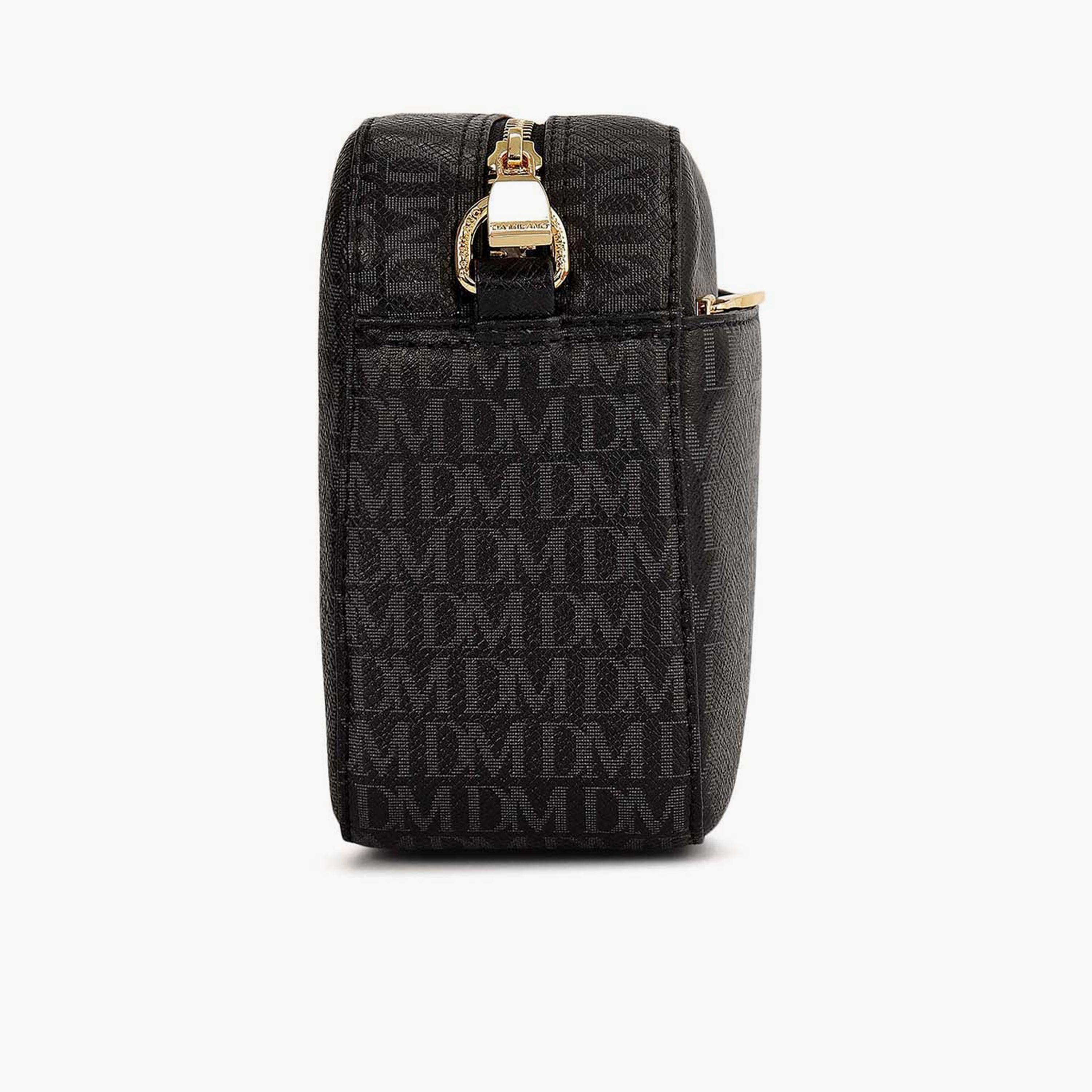 DA MILANO Monogram Women's Sling Bag Zipper Adjustable Strap | L22 X W7.5 X H15.5 CM-women-bagsandwallets-handbags-image-9