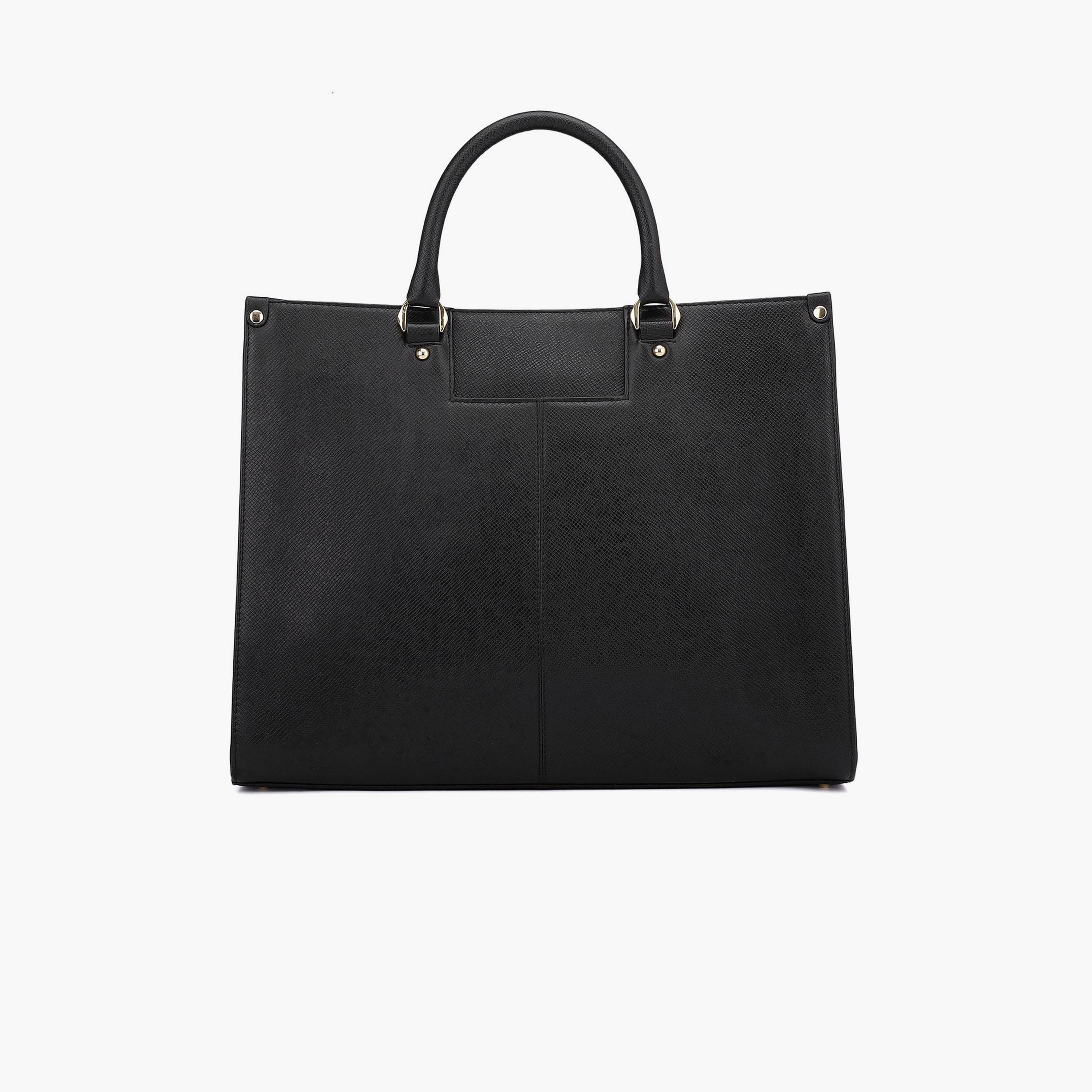 DA MILANO Textured Top Handle Women's Tote Bag Zipper Adjustable Strap | L36 X W11 X H29 CM-women-bagsandwallets-handbags-image-4